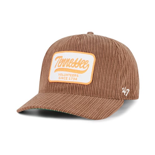 Chapeau unisexe '47 Brown Tennessee Volunteers en velours côtelé à patchs et à fixation réglable