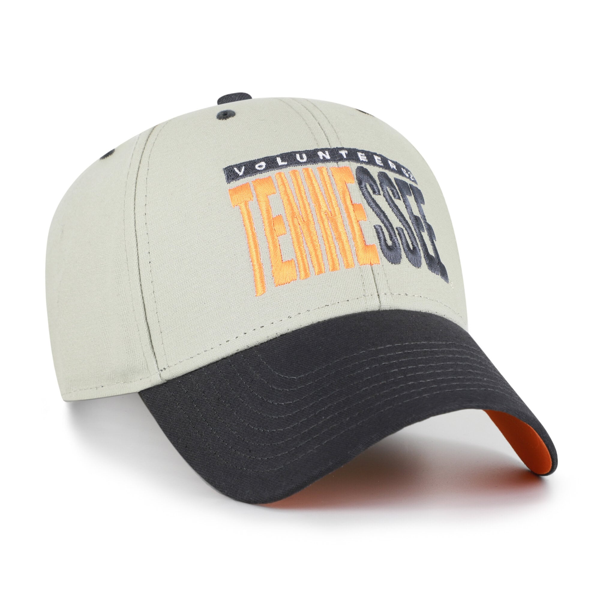 Unisex '47 Gray/Black Tennessee Volunteers Half Block Text MVP Adjustable Hat