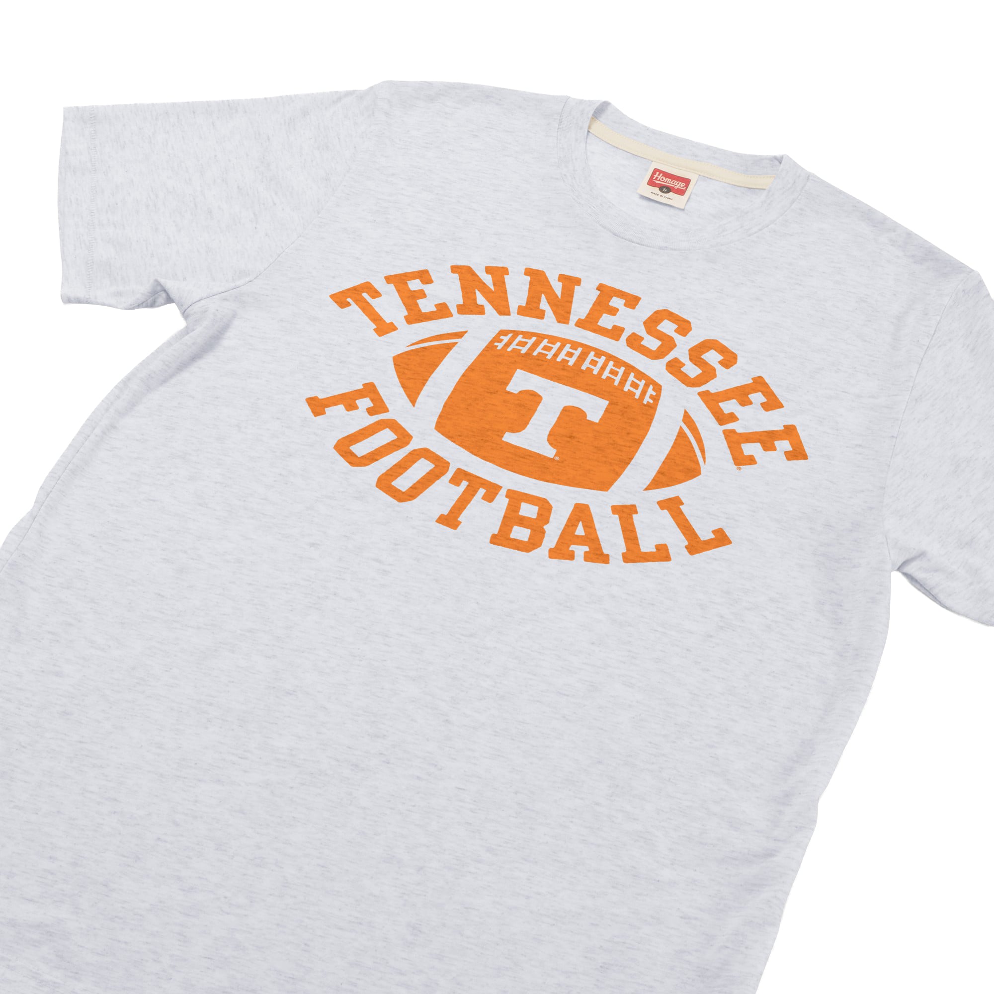 T-shirt unisexe Homage Ash Tennessee Volunteers en cuir de porc mélangé