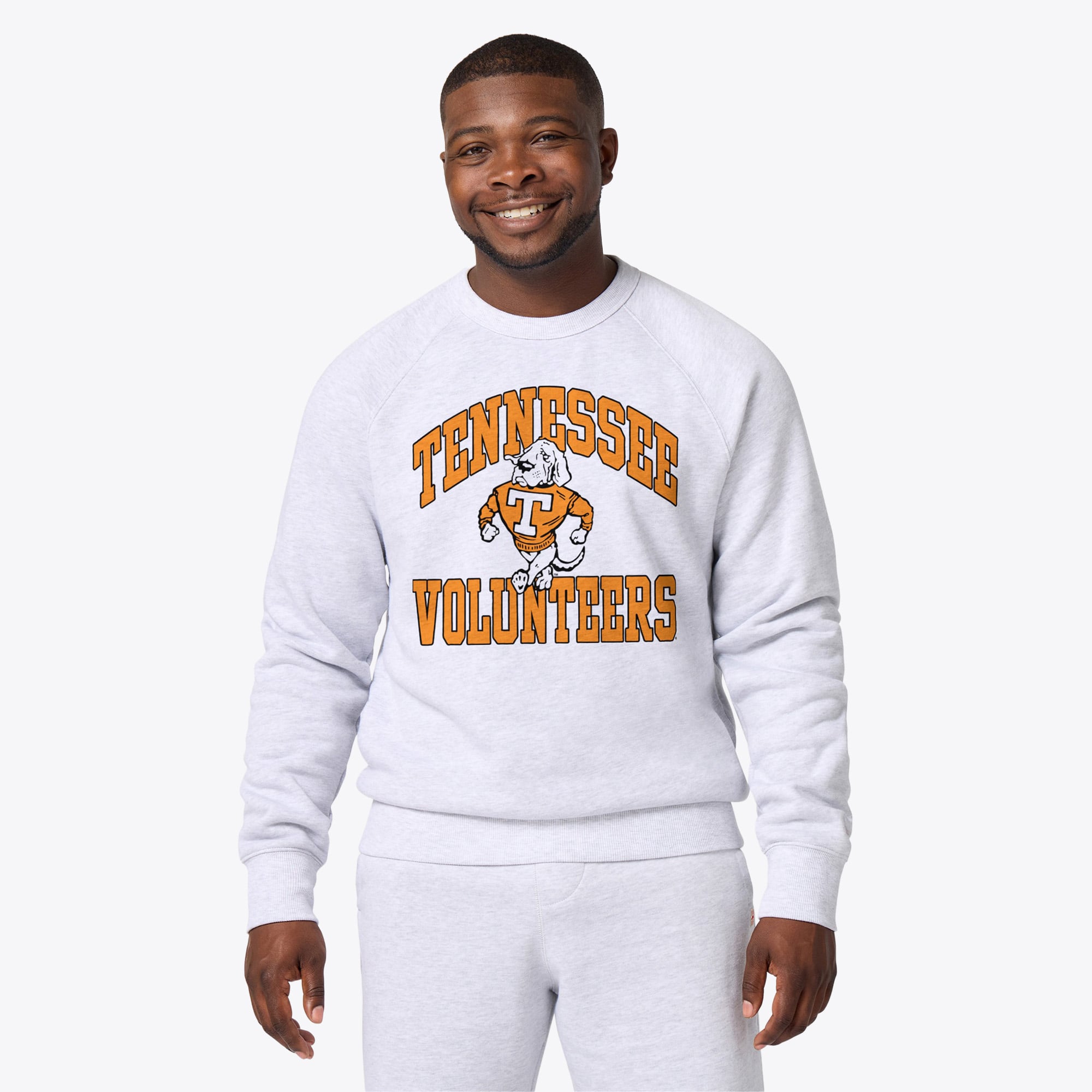 Sweat-shirt unisexe Homage Ash Tennessee Volunteers Vintage Smokey Arch en mélange de trois matières