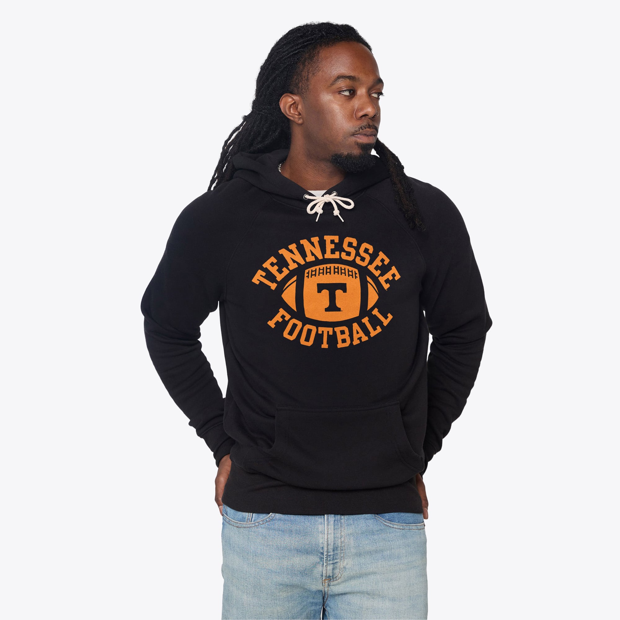 Sweat à capuche unisexe Hommage Black Tennessee Volunteers en cuir de porc mélangé
