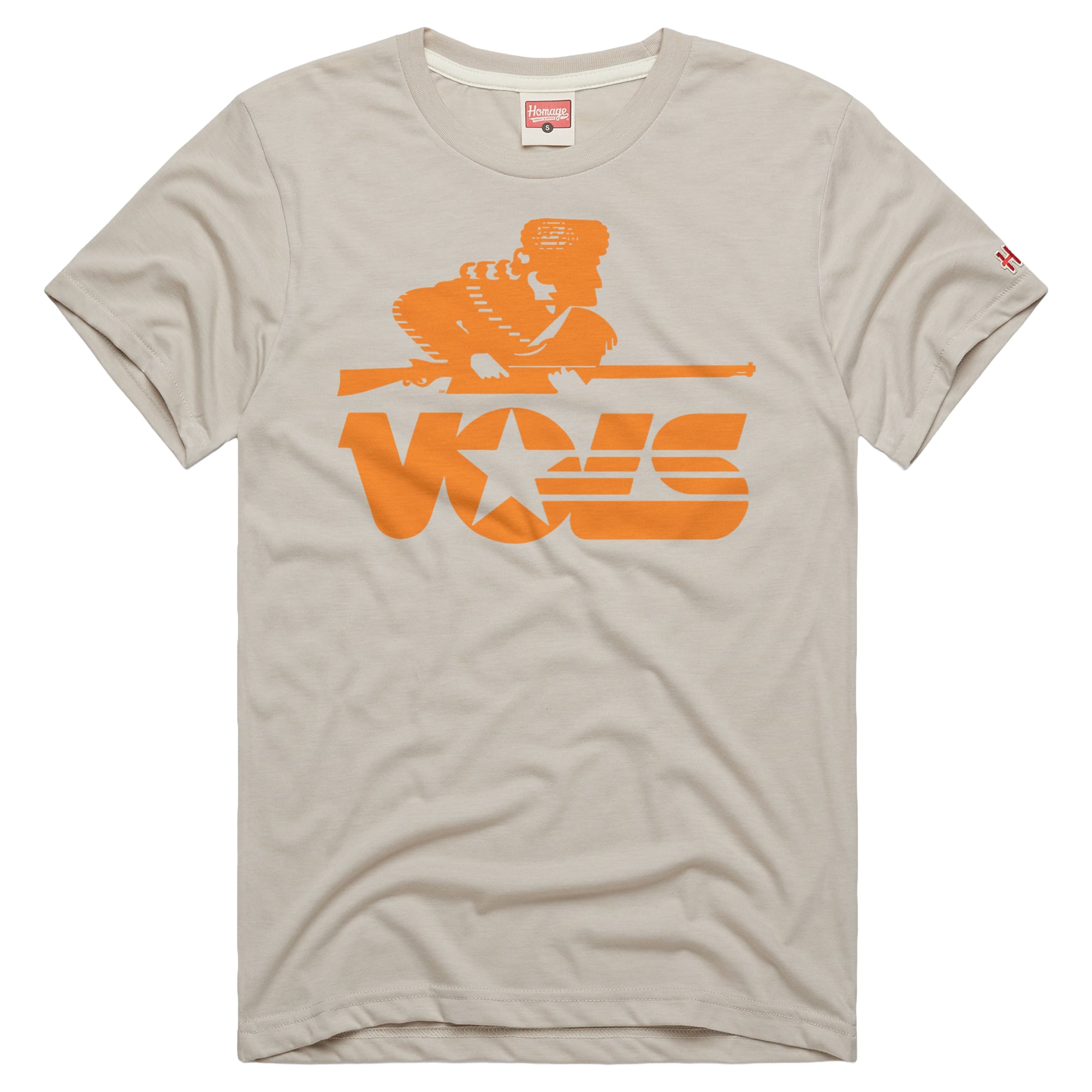 T-shirt unisexe Homage Stone Tennessee Volunteers Vintage 1983 Logo Tri-Blend