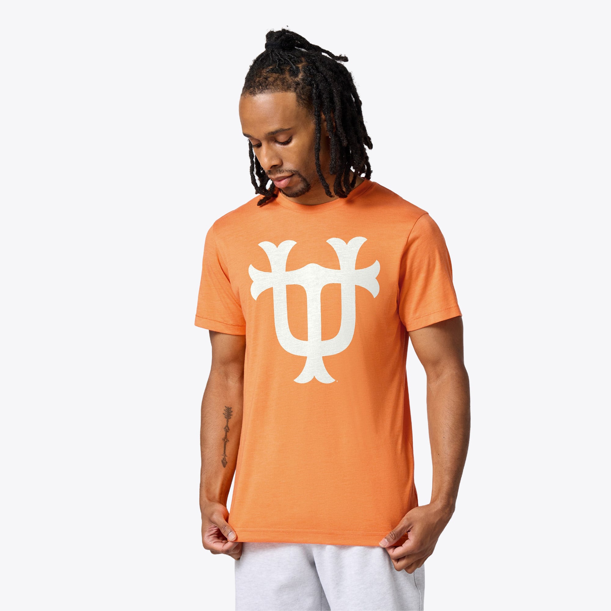 T-shirt unisexe Hommage Tennessee Orange Volunteers Block UT Tri-Blend