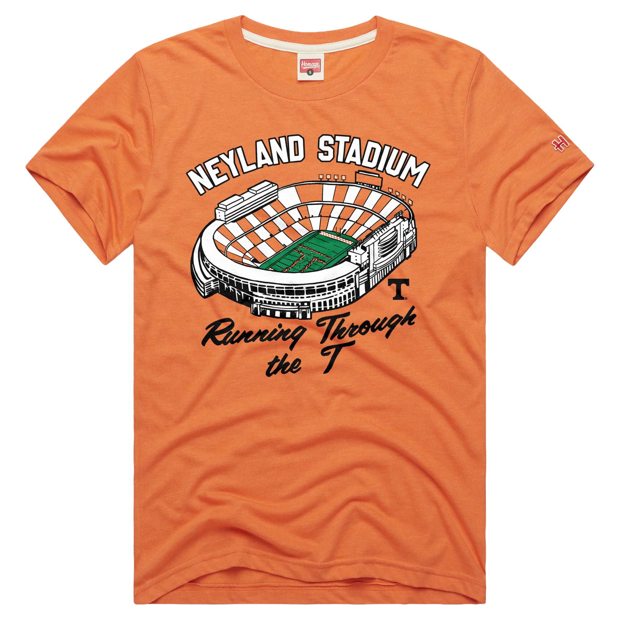 T-shirt unisexe Hommage Tennessee Orange Volunteers Neyland Stadium Tri-Blend