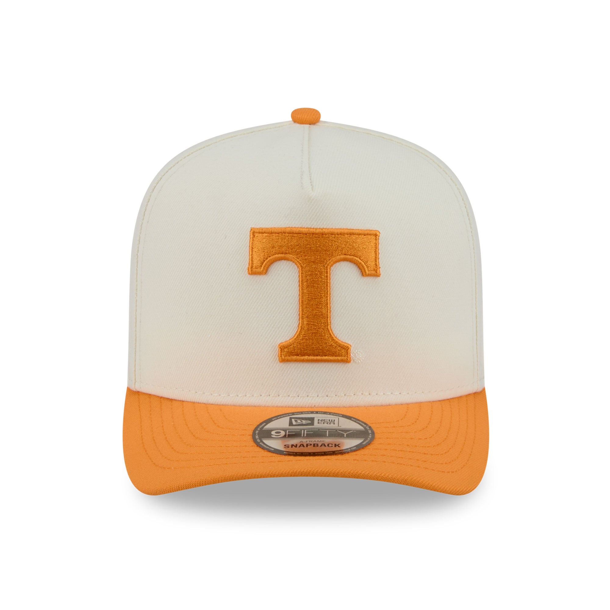 Casquette unisexe New Era blanche/orange Tennessee Volunteers A-Frame 9FIFTY Snapback