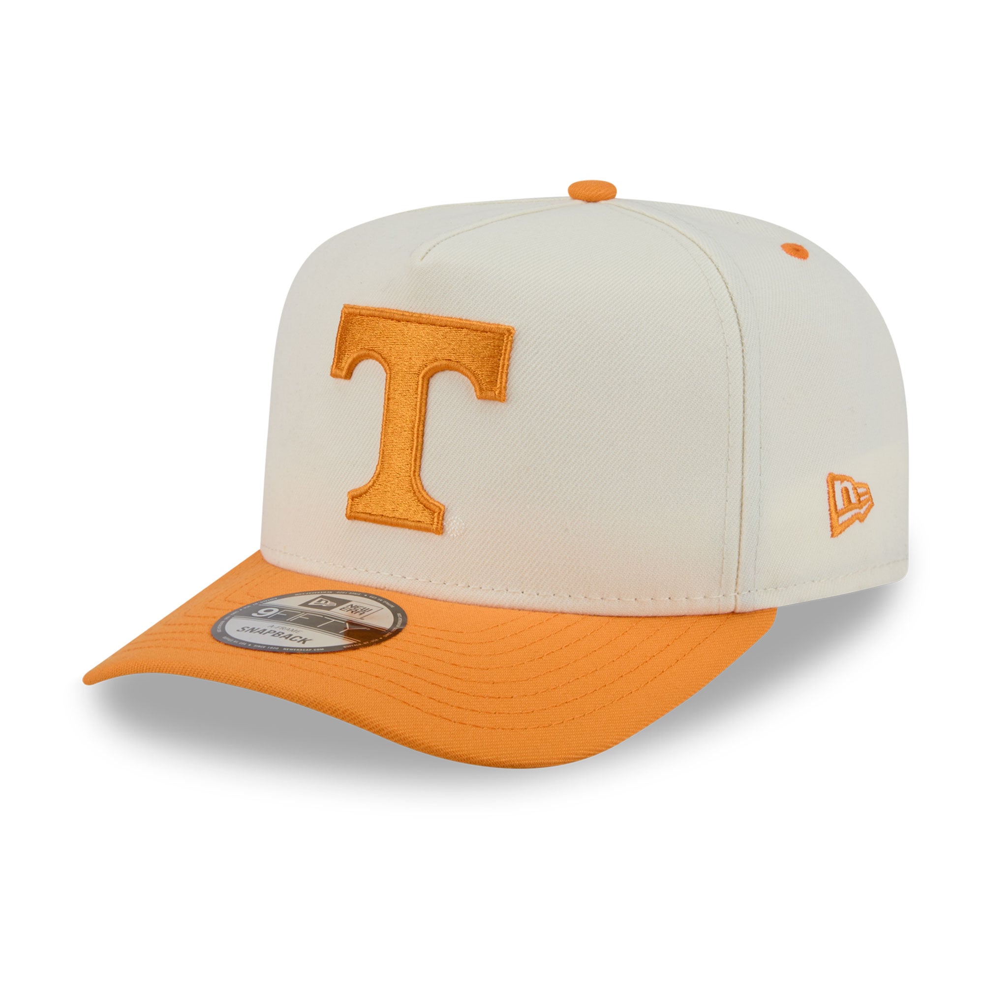 Casquette unisexe New Era blanche/orange Tennessee Volunteers A-Frame 9FIFTY Snapback