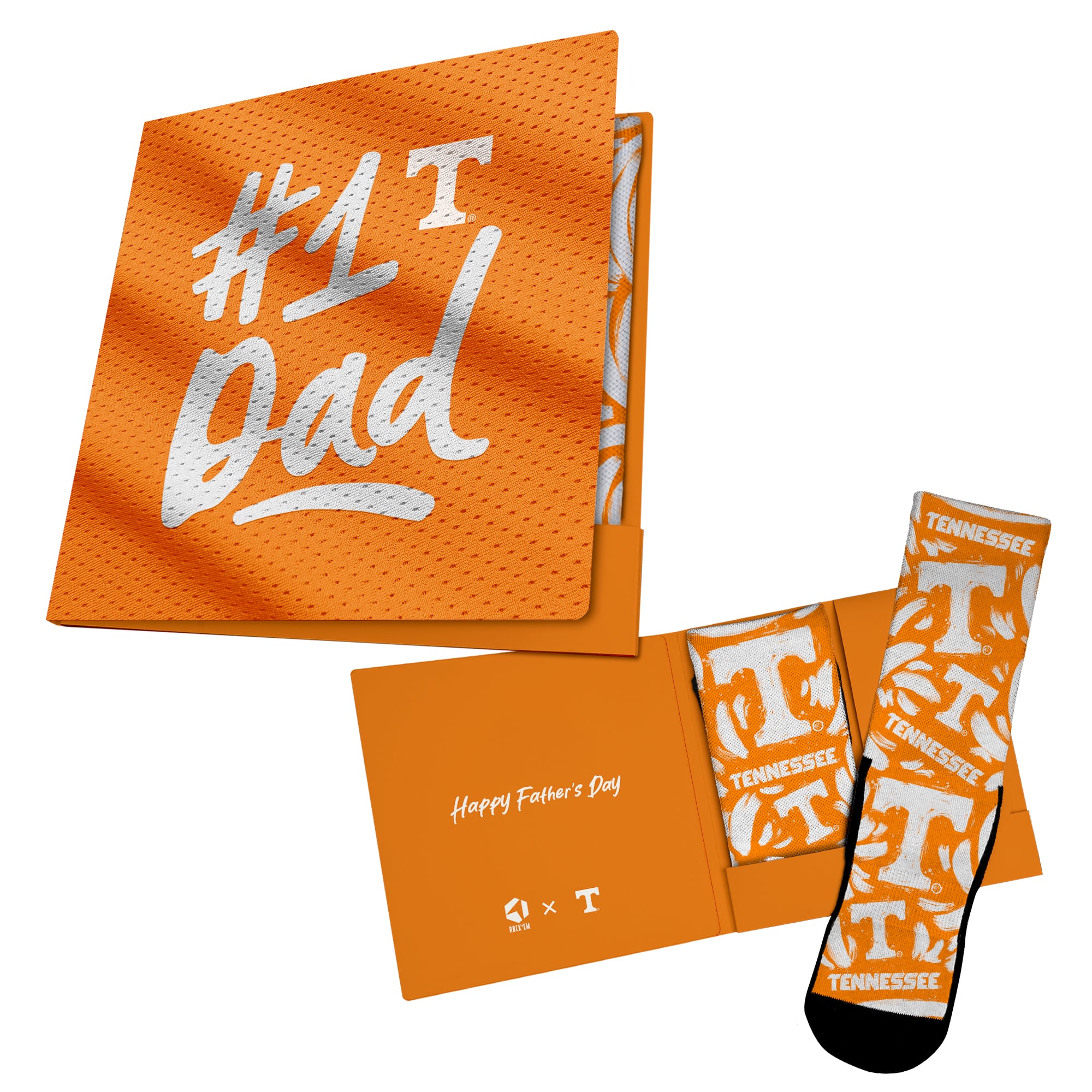 Unisex Rock Em Socks  Tennessee Orange Tennessee Volunteers #1 Dad Gift Card Socks