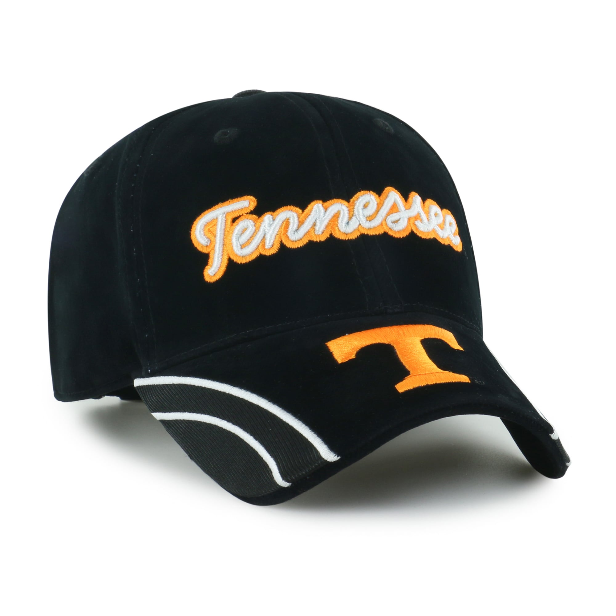 Casquette ajustable pour femme « 47 » en velours denim noir Tennessee Volunteers avec inscription MVP