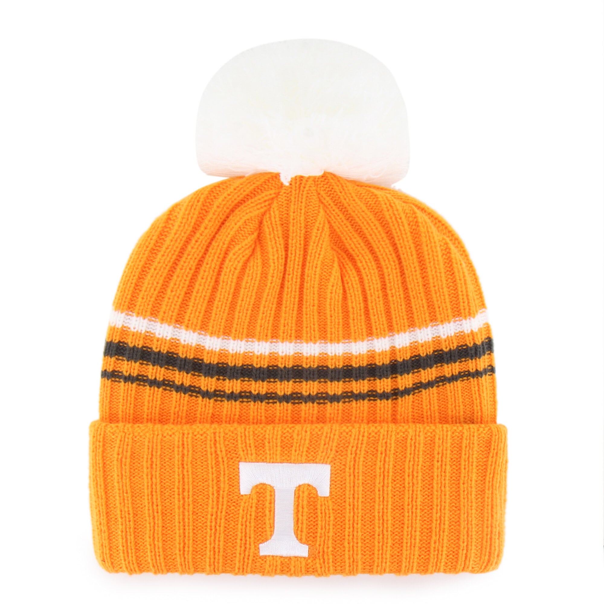 Bonnet tricoté à pompon et inscription duveteuse, modèle 47 Tennessee Volunteers, pour femme