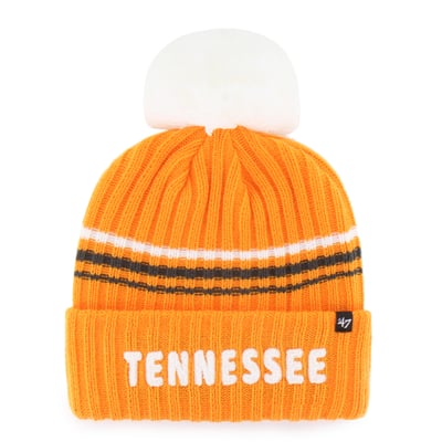  Tennessee Volunteers '47 Women's Seasonal Fuzzy Script Big Pom Knit Hat - Tennessee Orange