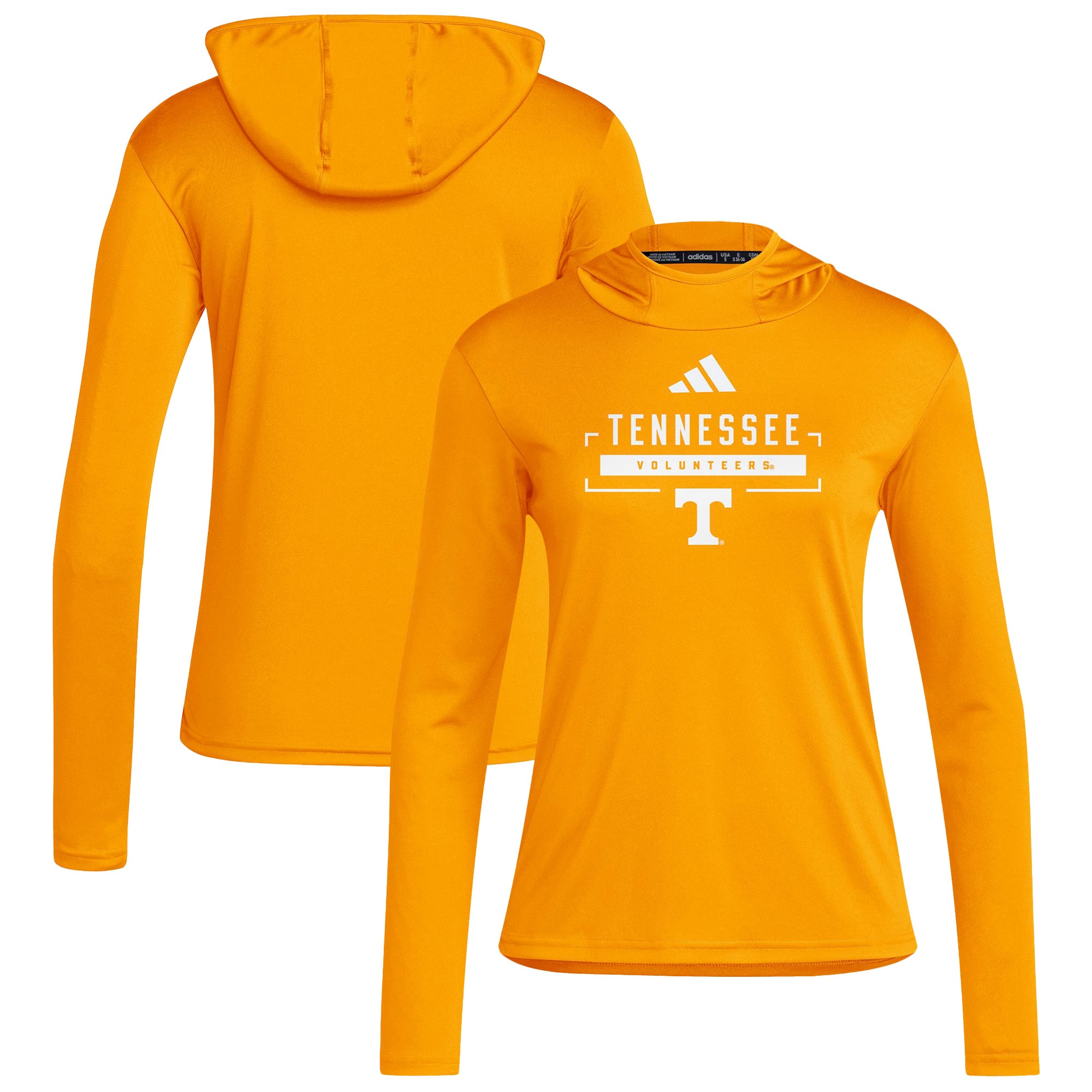 T-shirt à capuche manches longues adidas Tennessee Orange Volunteers D4T pour femmes