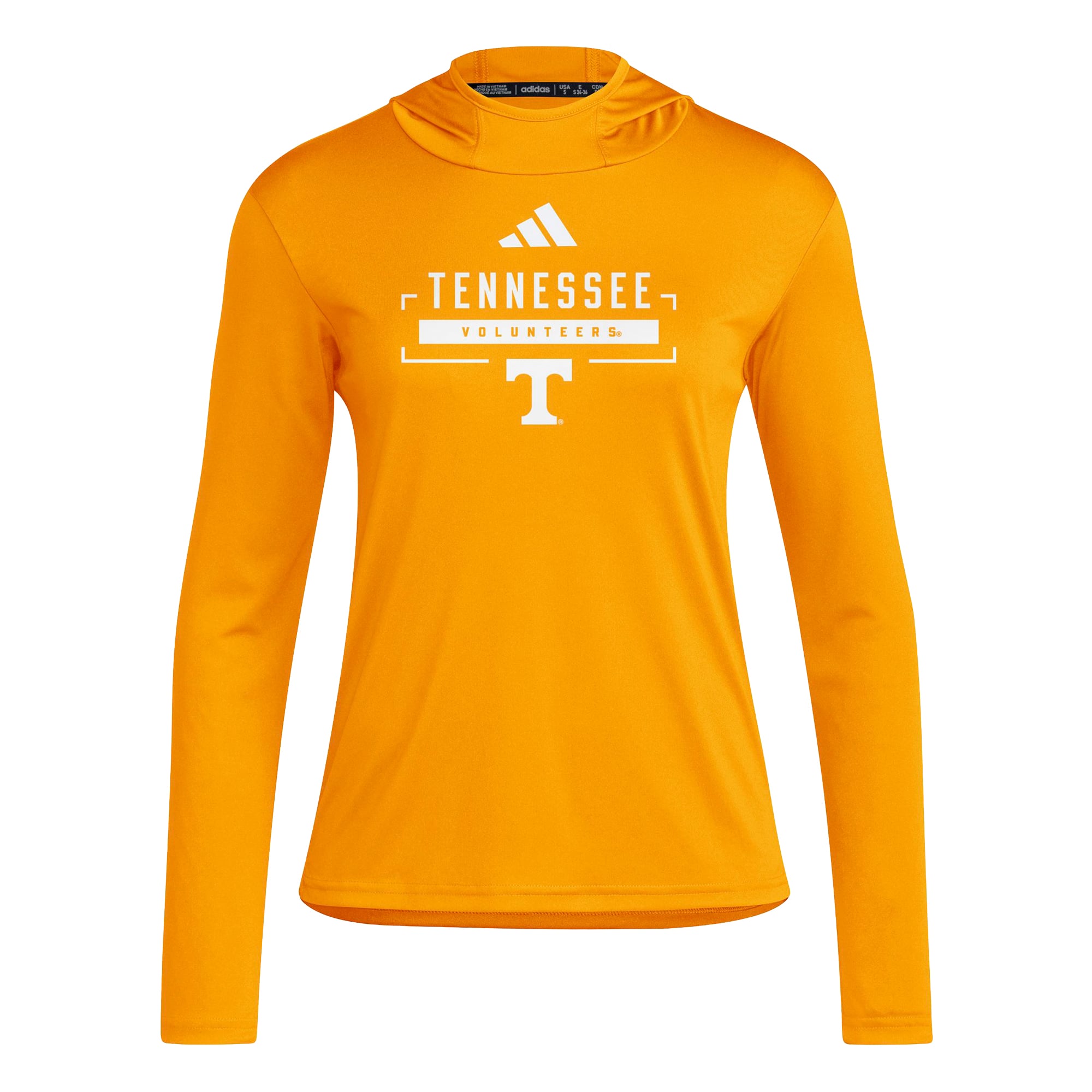 T-shirt à capuche manches longues adidas Tennessee Orange Volunteers D4T pour femmes