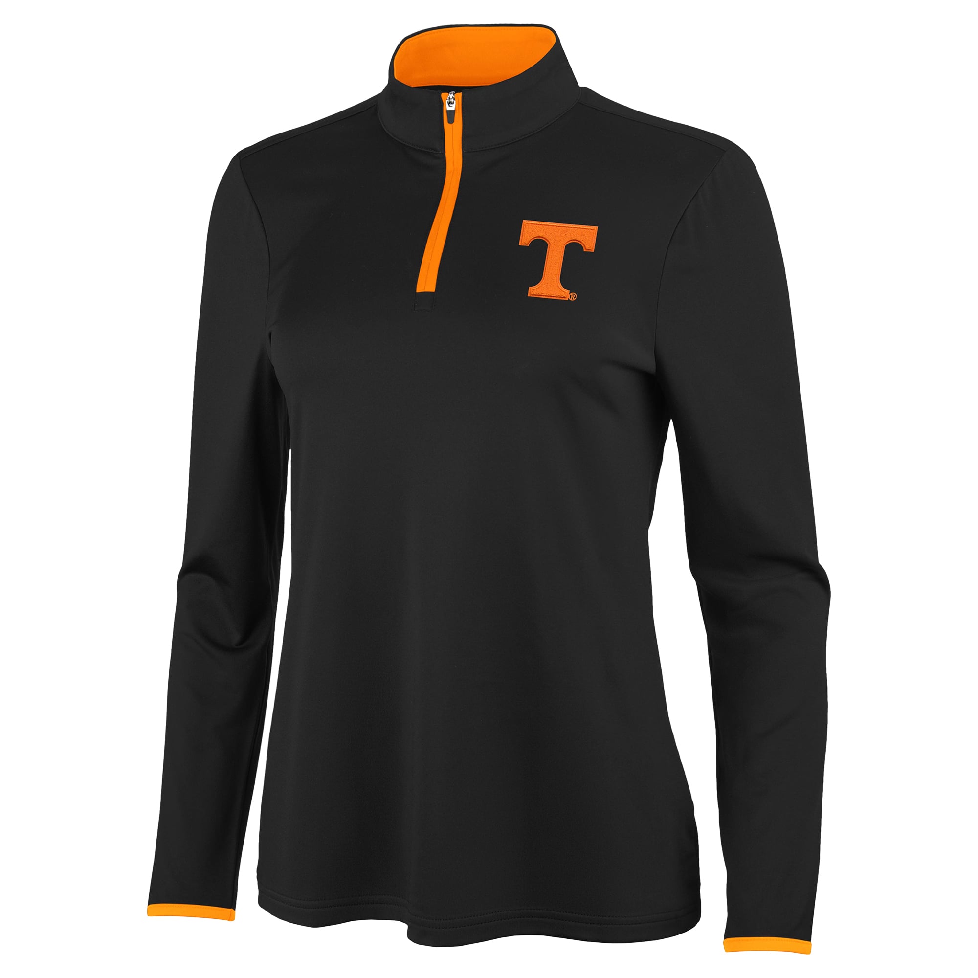 Pull à col zippé Antigua noir/orange Tennessee Volunteers pour femme