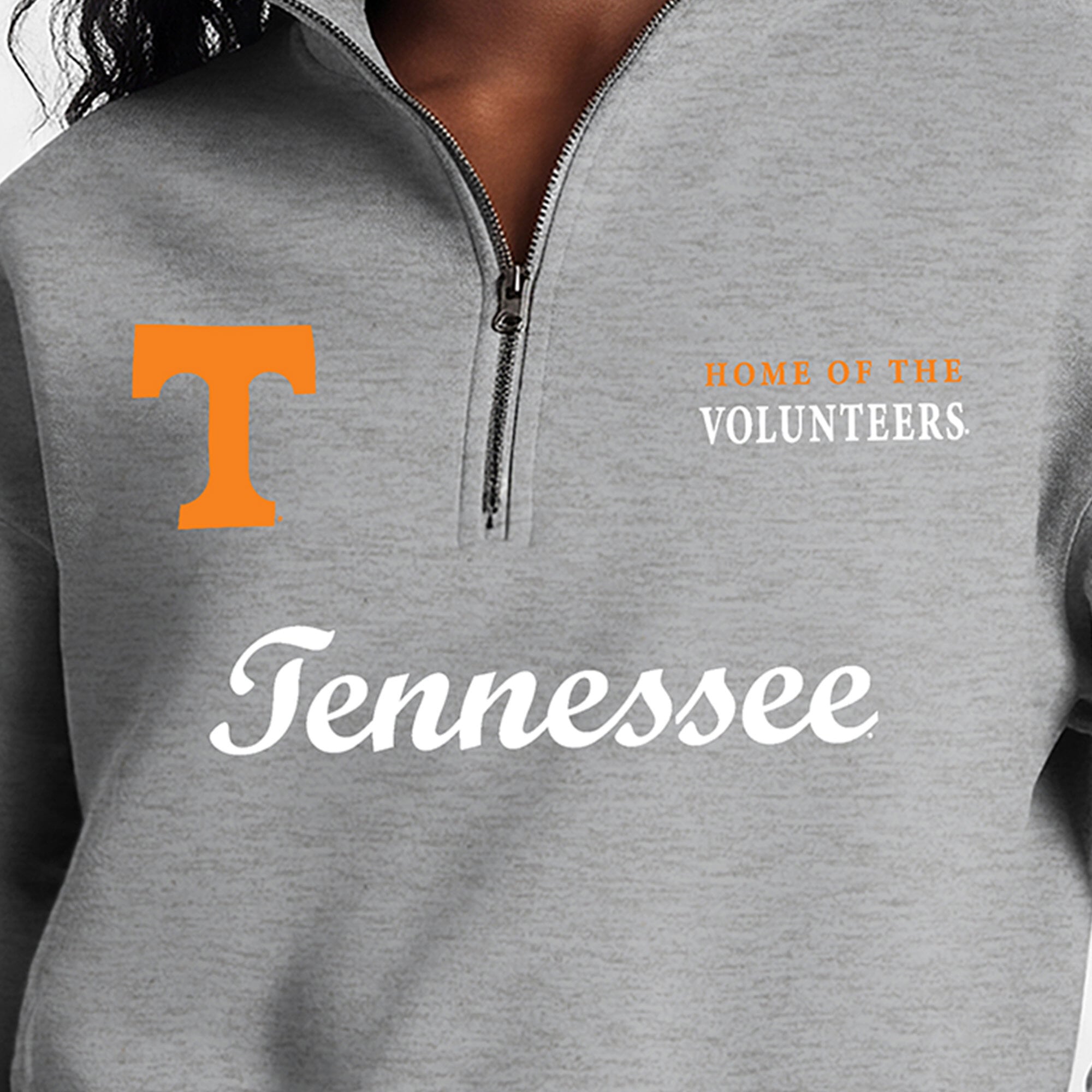 Women's Champion Gray Tennessee Volunteers Academic Triumph Quarter-Zip Tri-Blend Pullover