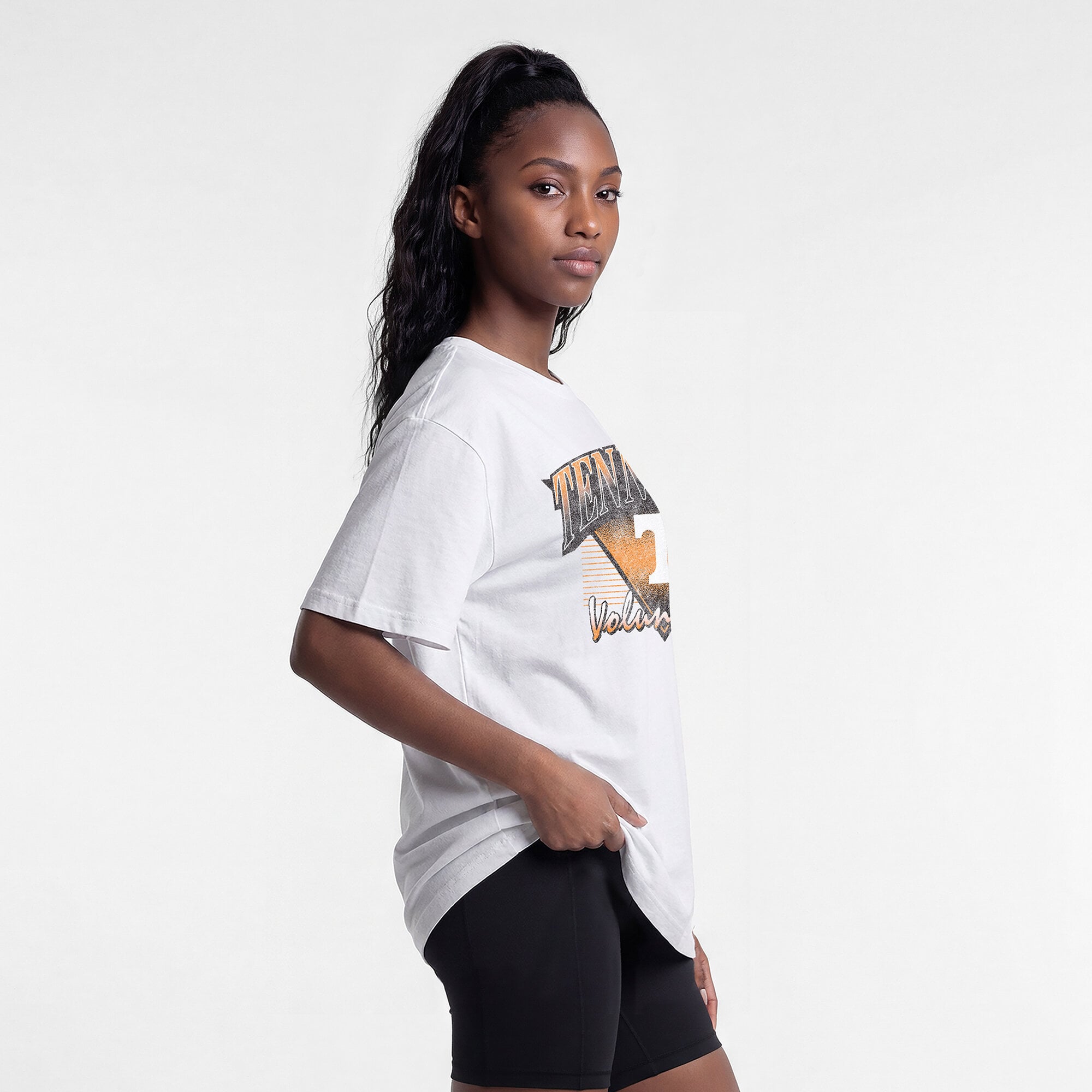 T-shirt rétro oversize blanc Champion Tennessee Volunteers pour femmes