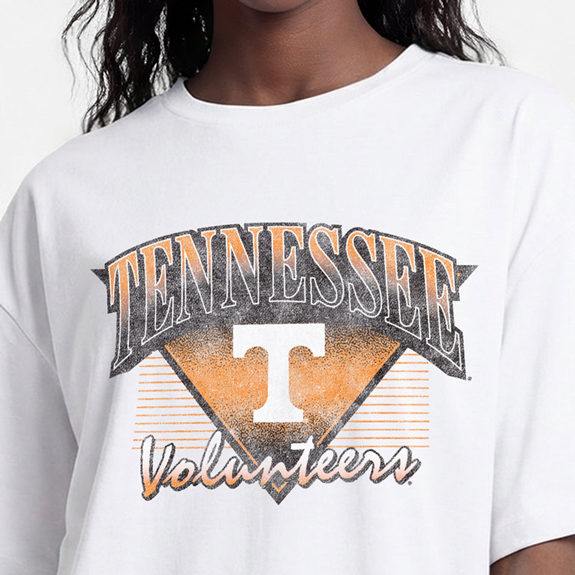 T-shirt rétro oversize blanc Champion Tennessee Volunteers pour femmes