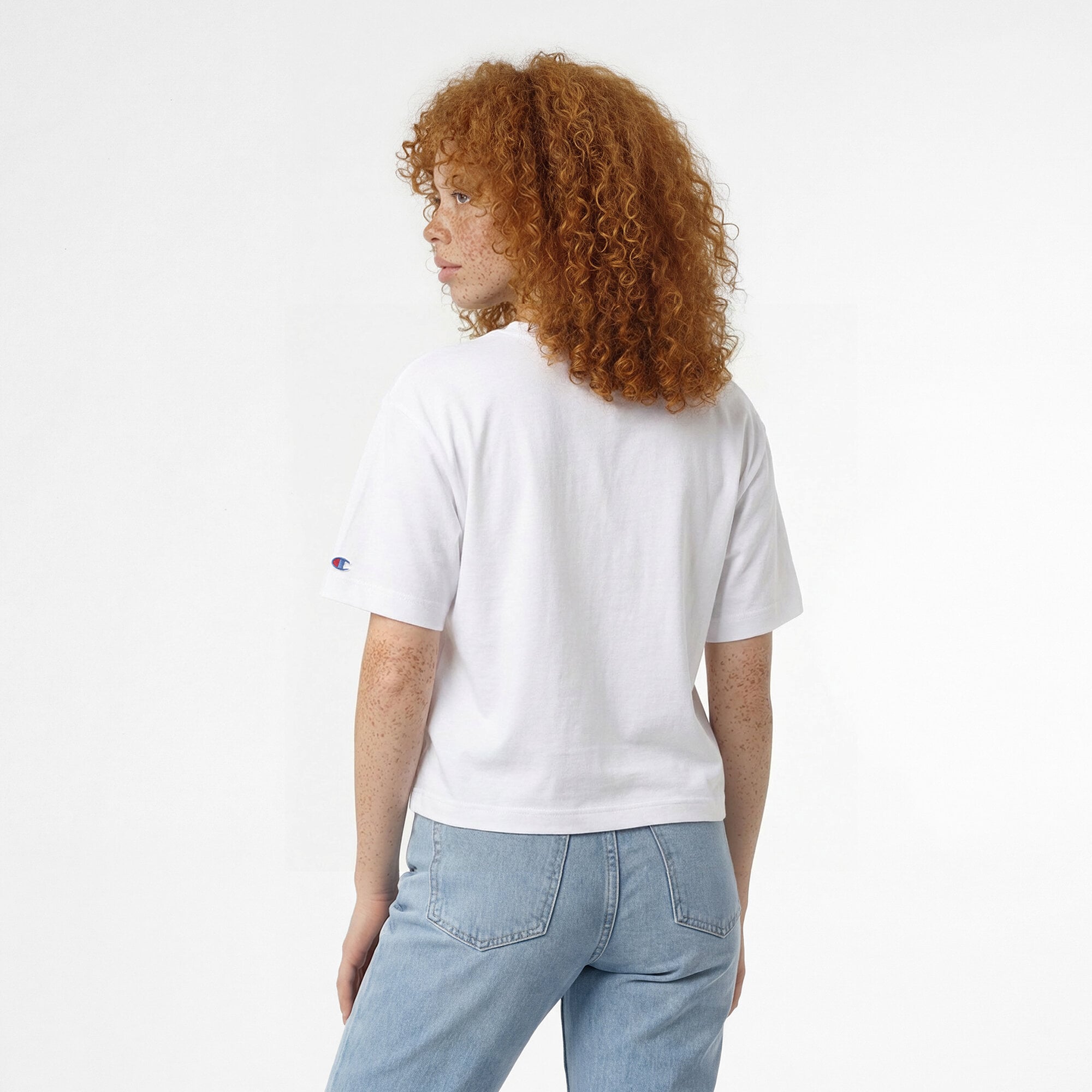 T-shirt court à logo Champion blanc Tennessee Volunteers pour femmes