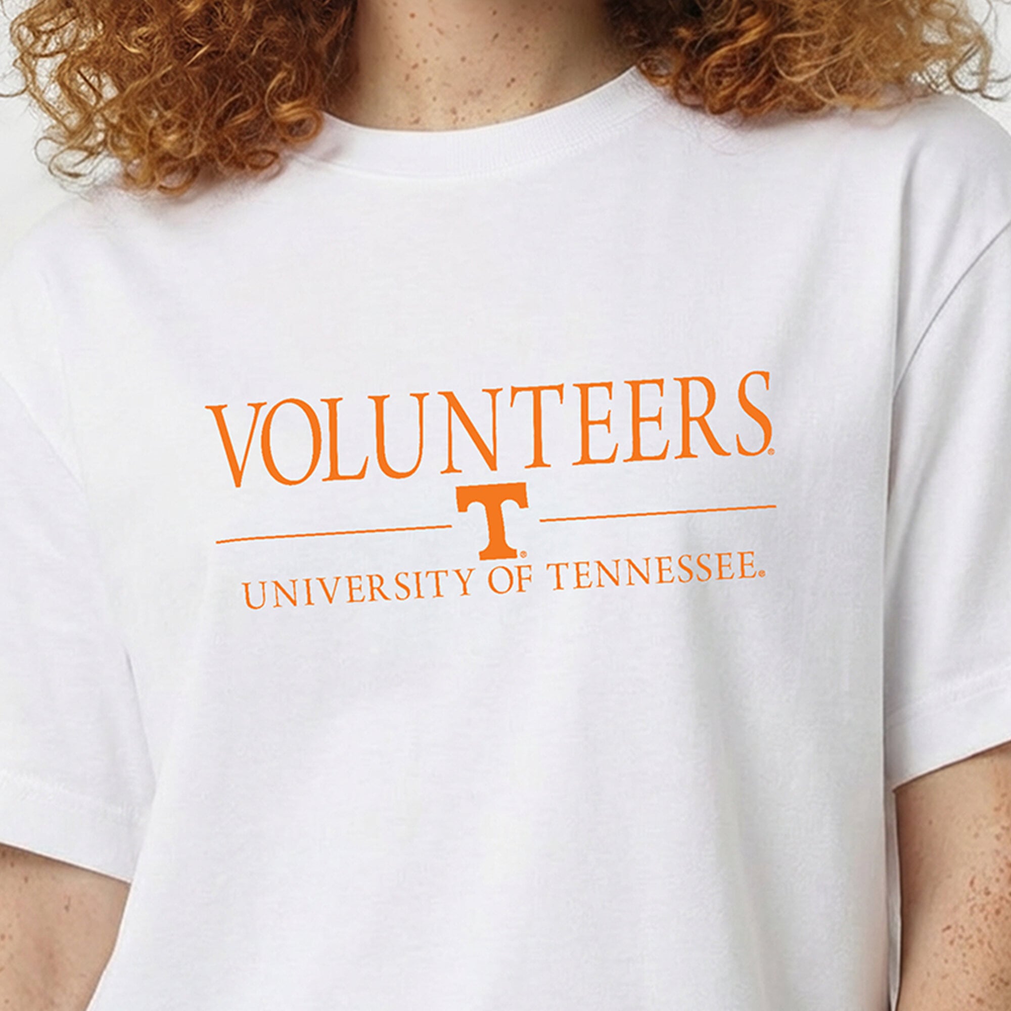 T-shirt court à logo Champion blanc Tennessee Volunteers pour femmes