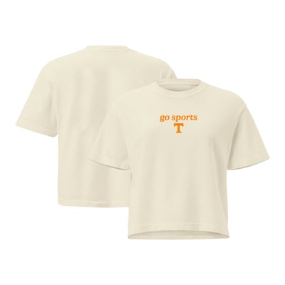 Tennessee Volunteers Comfort Colors Women's Go Sports Cropped T-Shirt - Cream