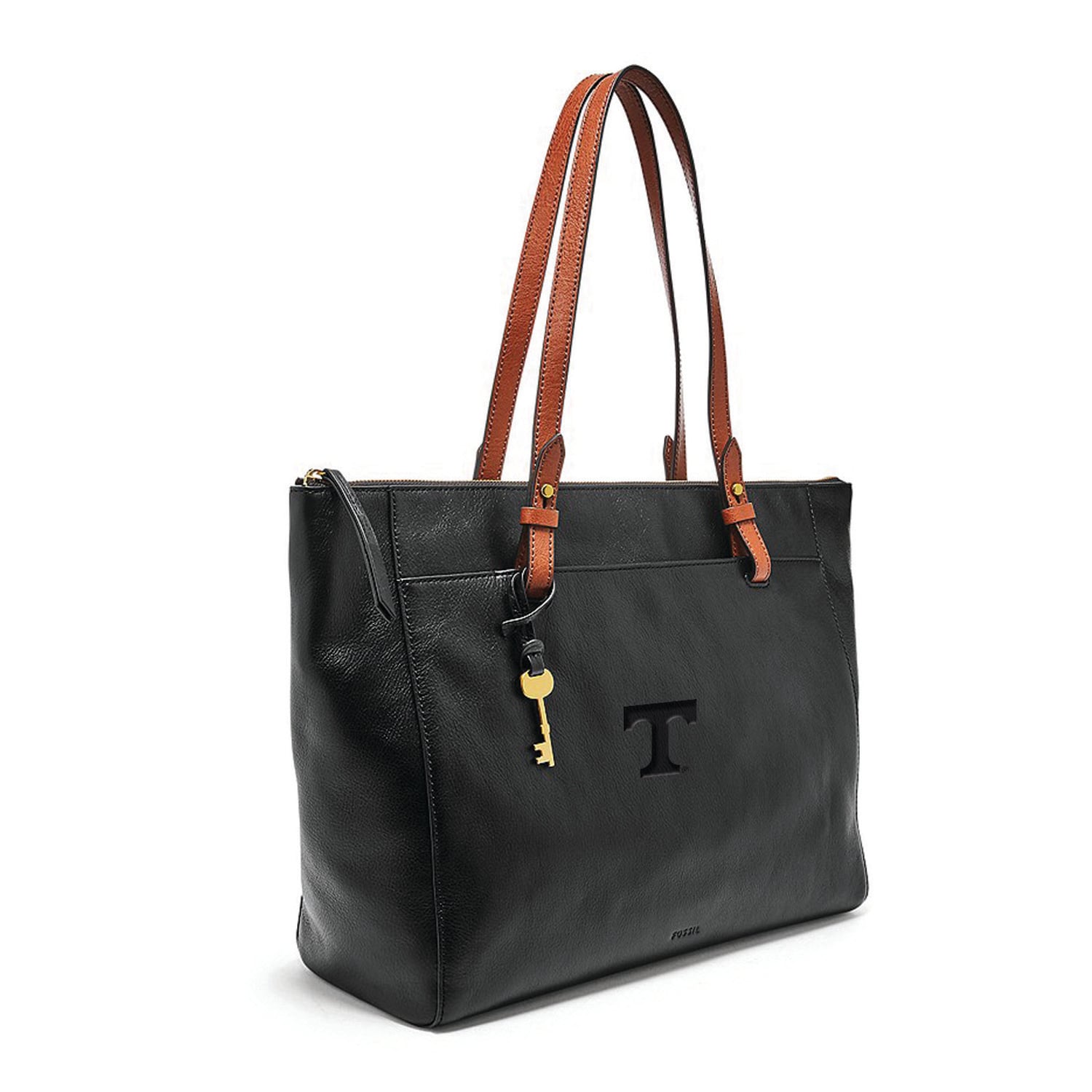 Black FOSSIL tote Fossil Black Leather Tote | Mercari main image 2