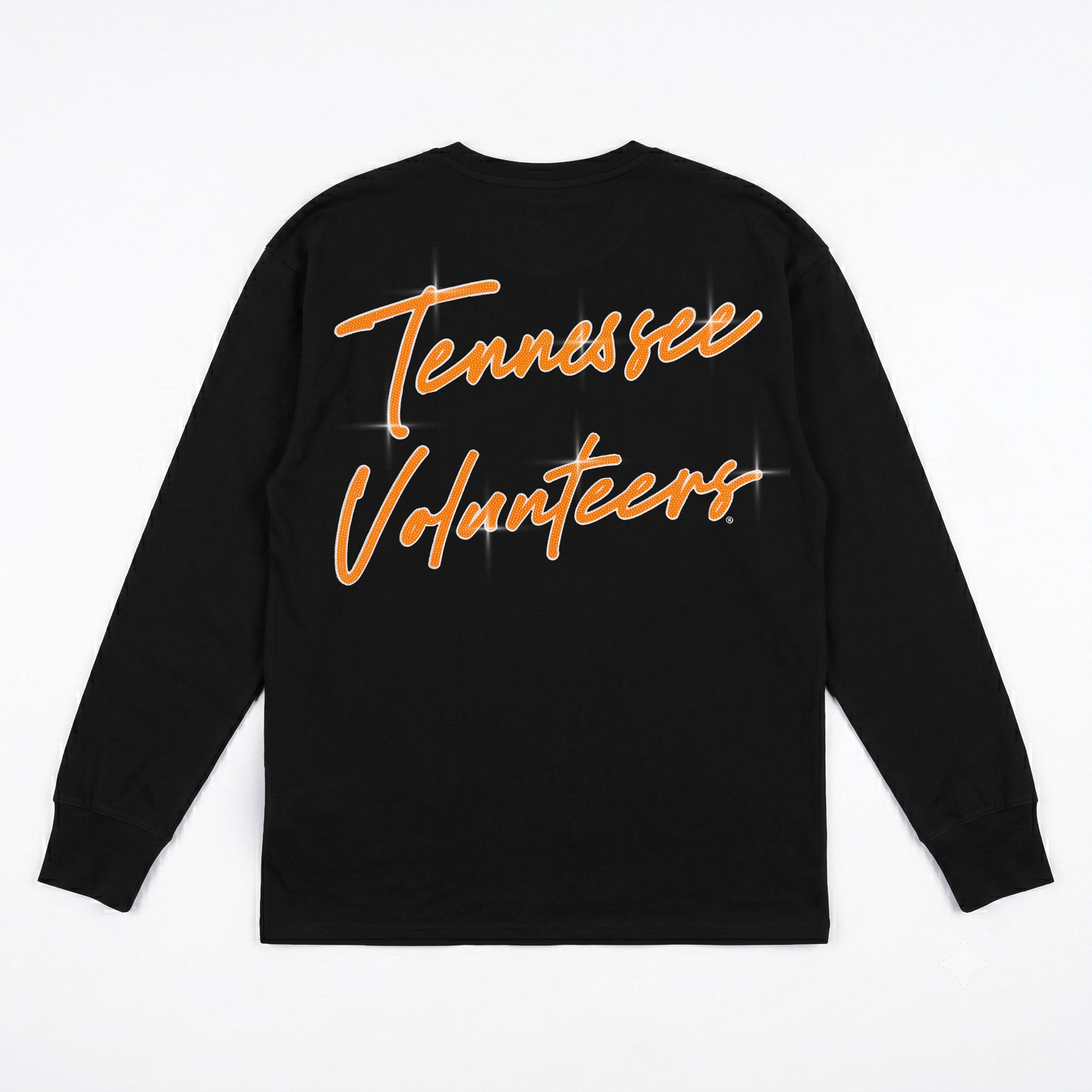 T-shirt à manches longues noir strass « Light It Up » des Tennessee Volunteers, collection Gameday Couture pour femmes