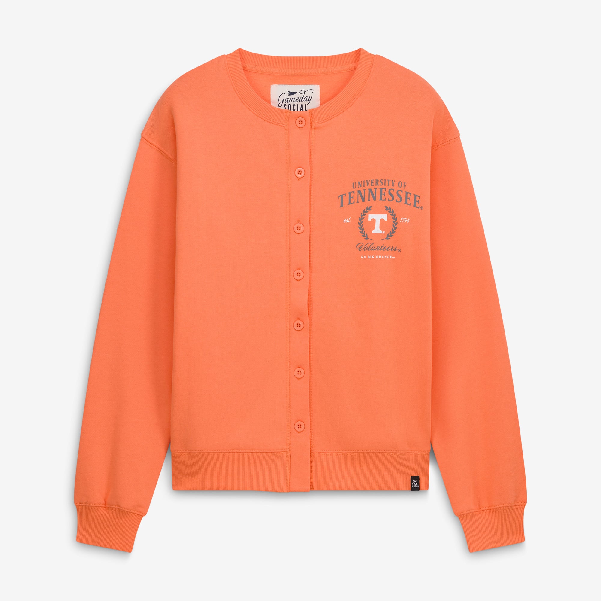 Gilet en polaire boutonné pour femmes, style Tennessee Orange, Volunteers
