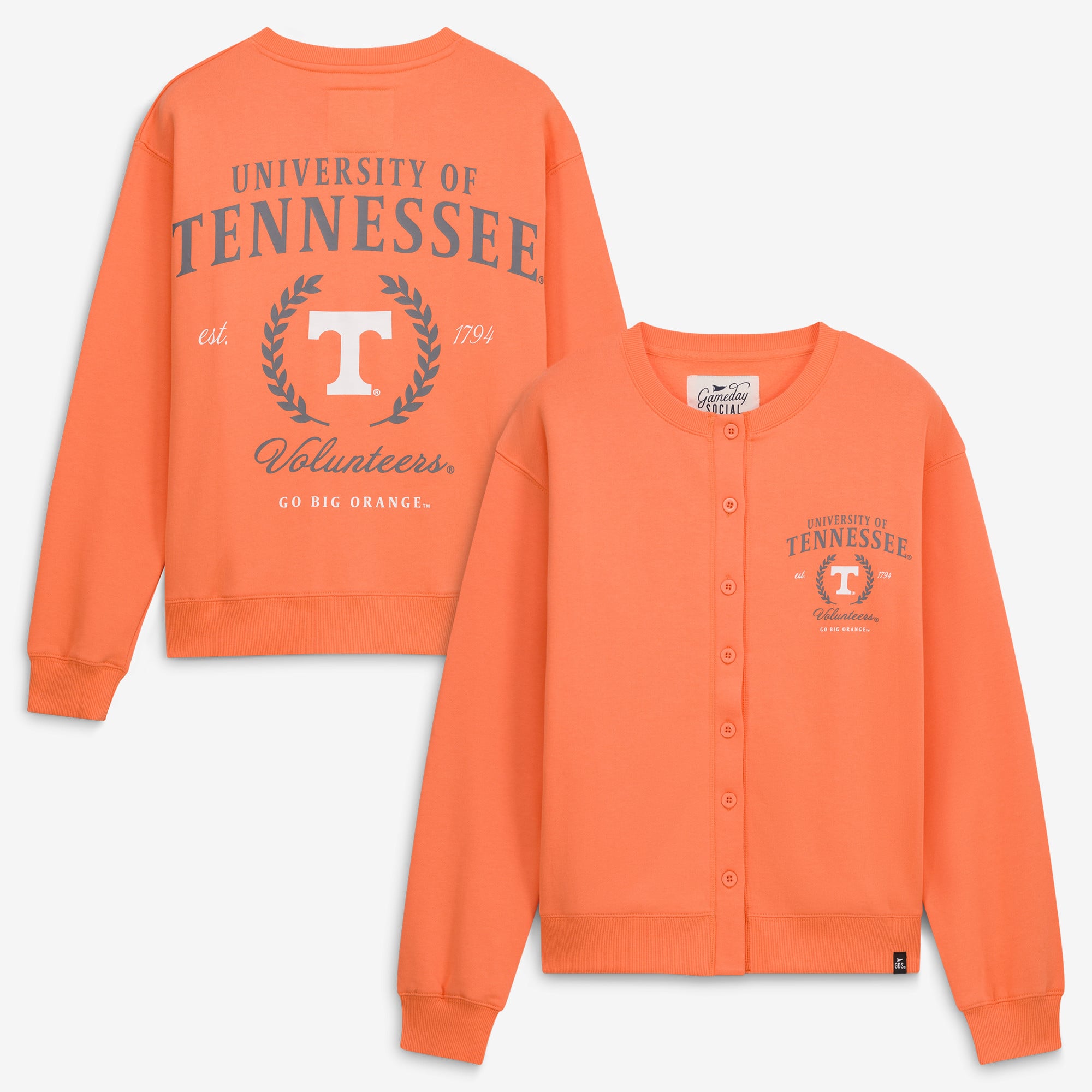 Gilet en polaire boutonné pour femmes, style Tennessee Orange, Volunteers