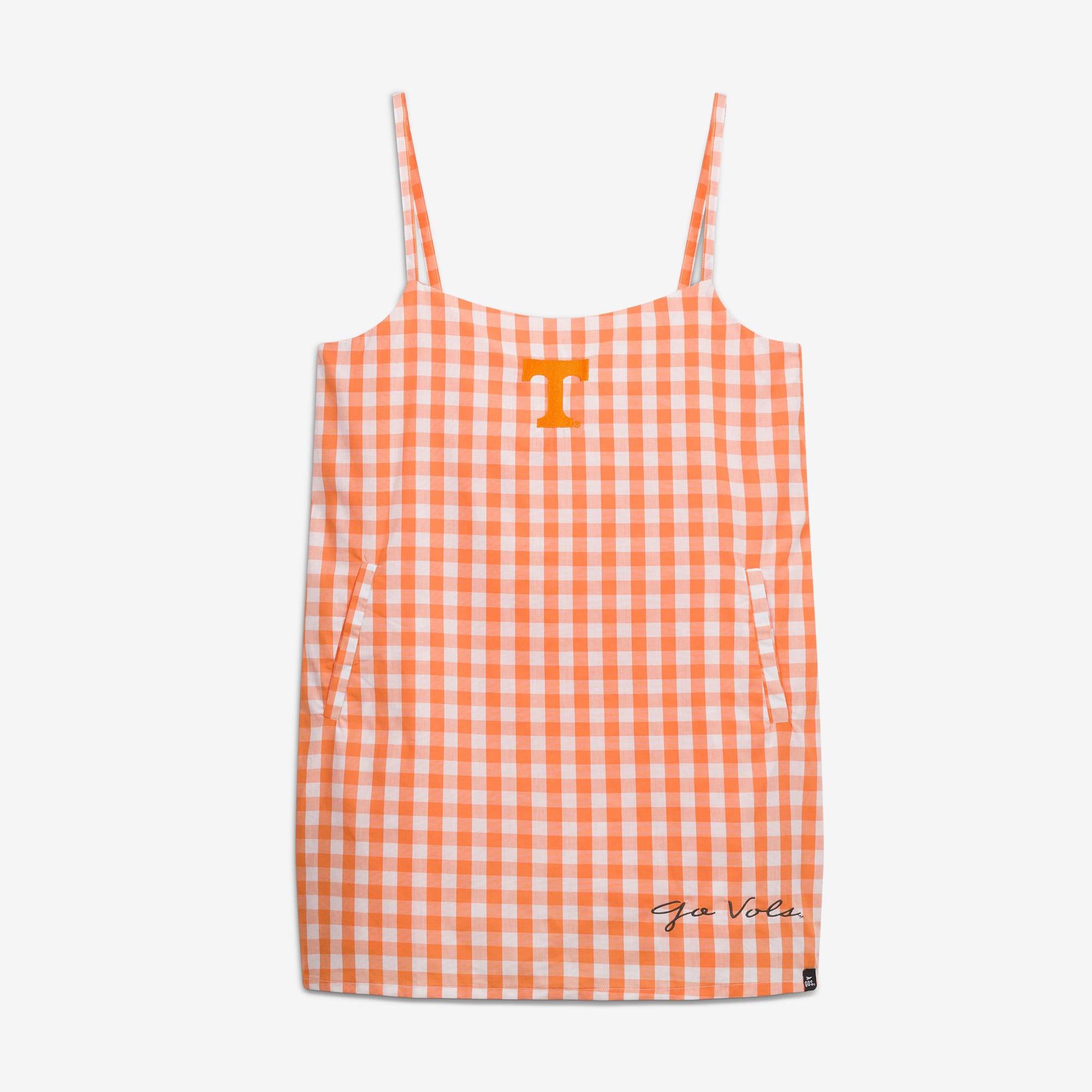 Women's Gameday Social Tennessee Orange Volunteers Gingham Skort Dress