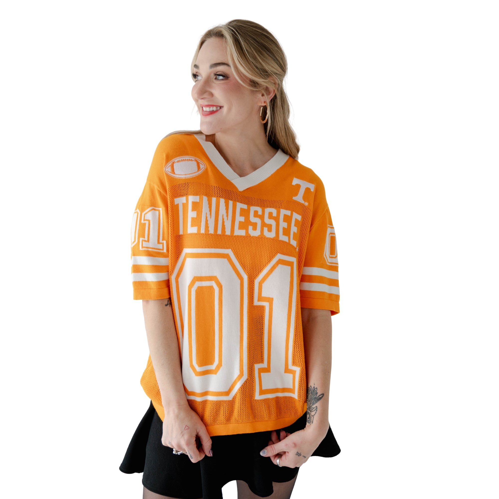 Maillot de football tricoté Tennessee Orange Volunteers pour femmes