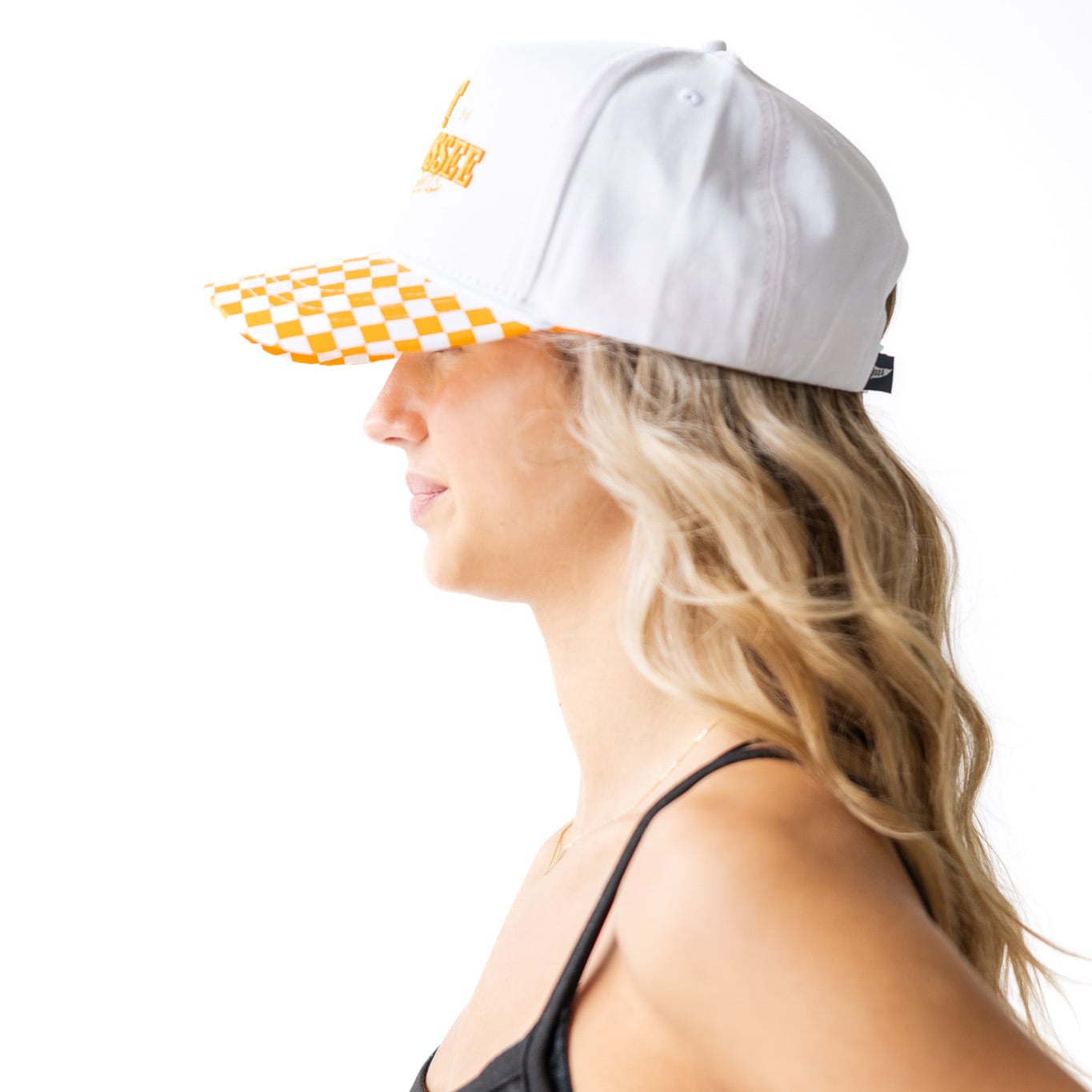 Casquette ajustable à 5 panneaux en corde blanche Tennessee Volunteers Albon Check pour femmes
