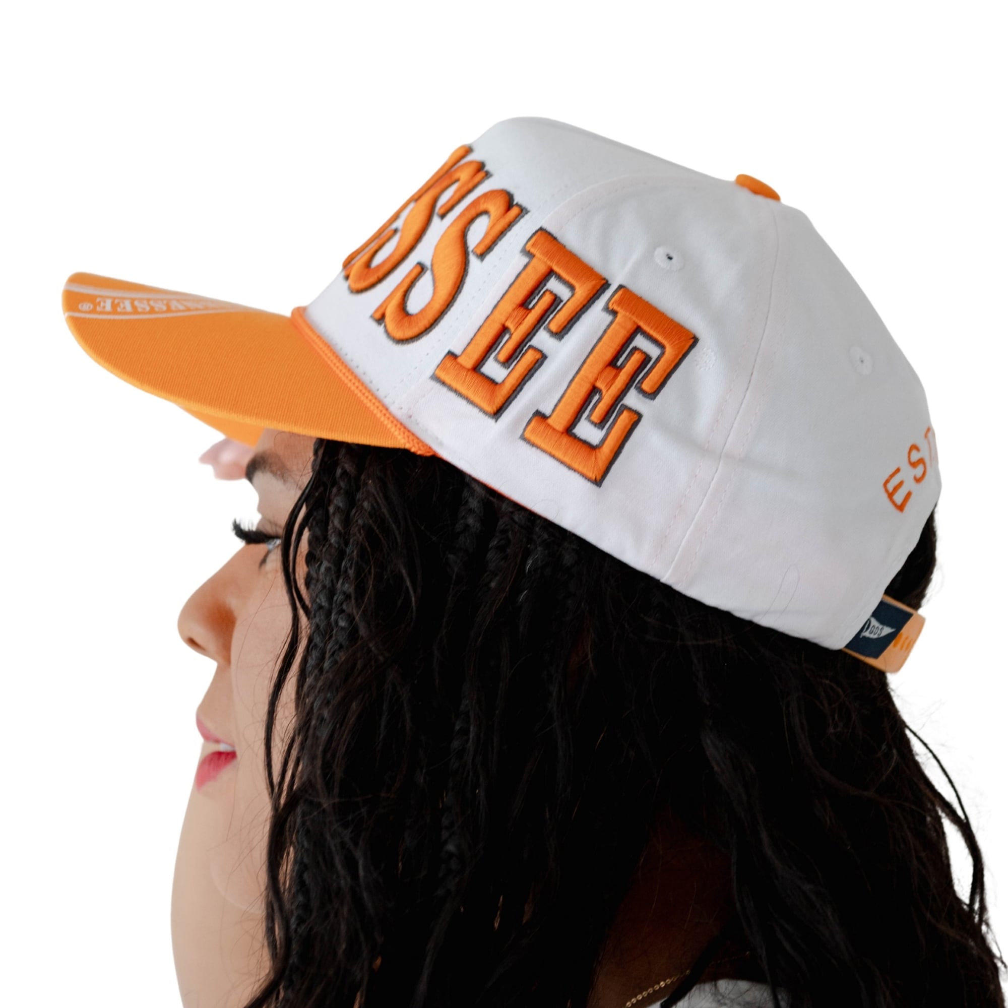 Women's Gameday Social White/Tennessee Orange Tennessee Volunteers Five-Panel Rope Away Adjustable Hat
