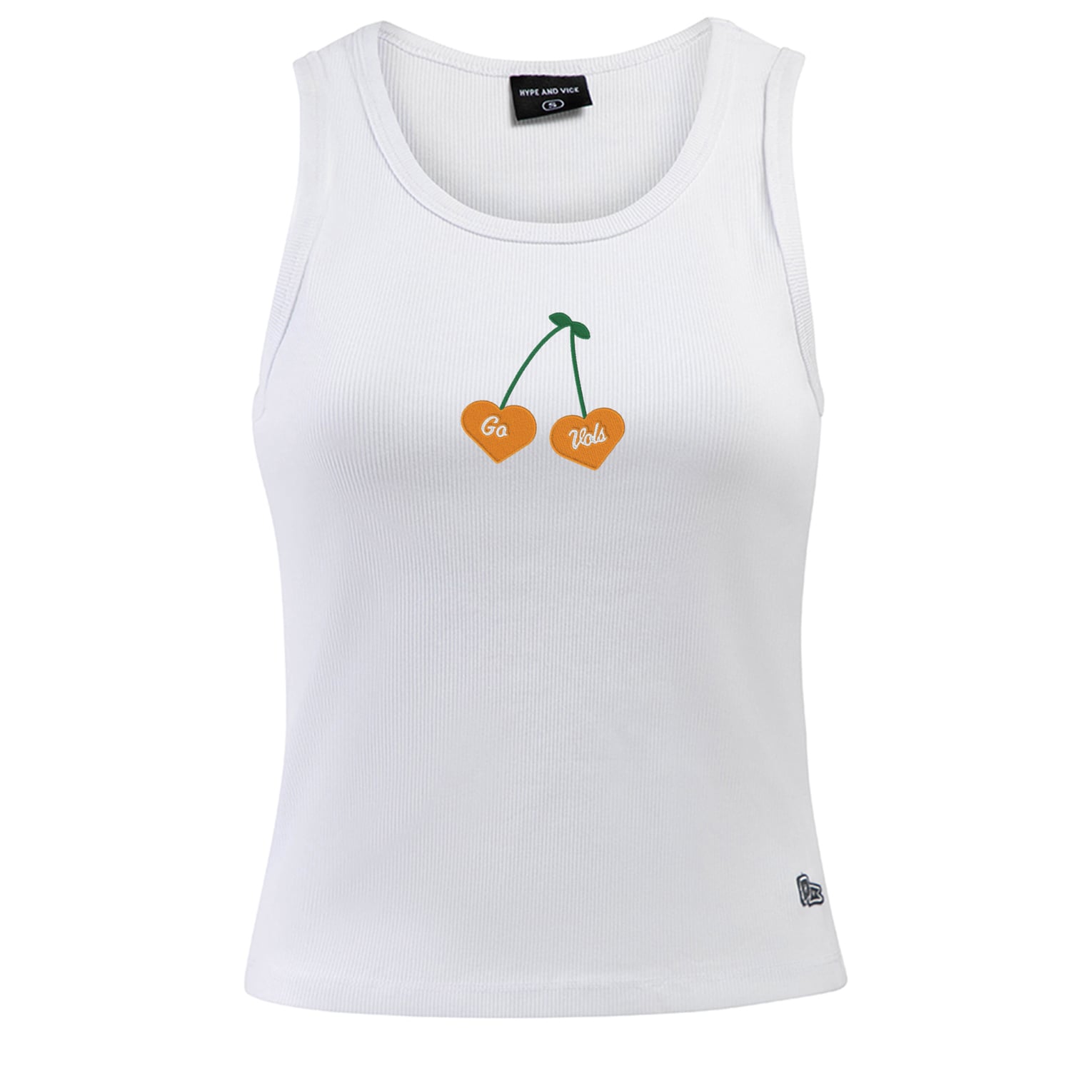 Débardeur court côtelé blanc à fleurs des Tennessee Volunteers de Women's Hype and Vice