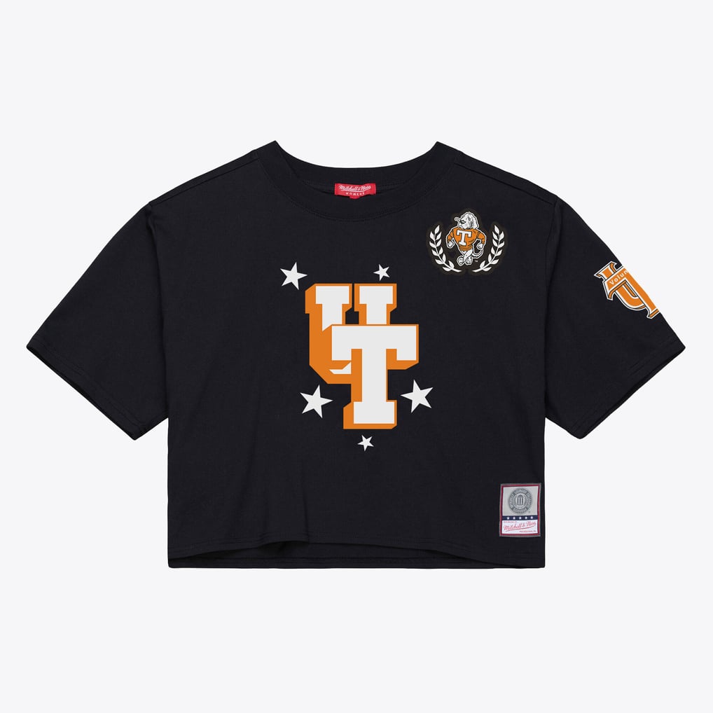 Pep Rally Style Signs Women's Mitchell & Ness Black Tennessee Volunteers Pep Rally Cropped ...