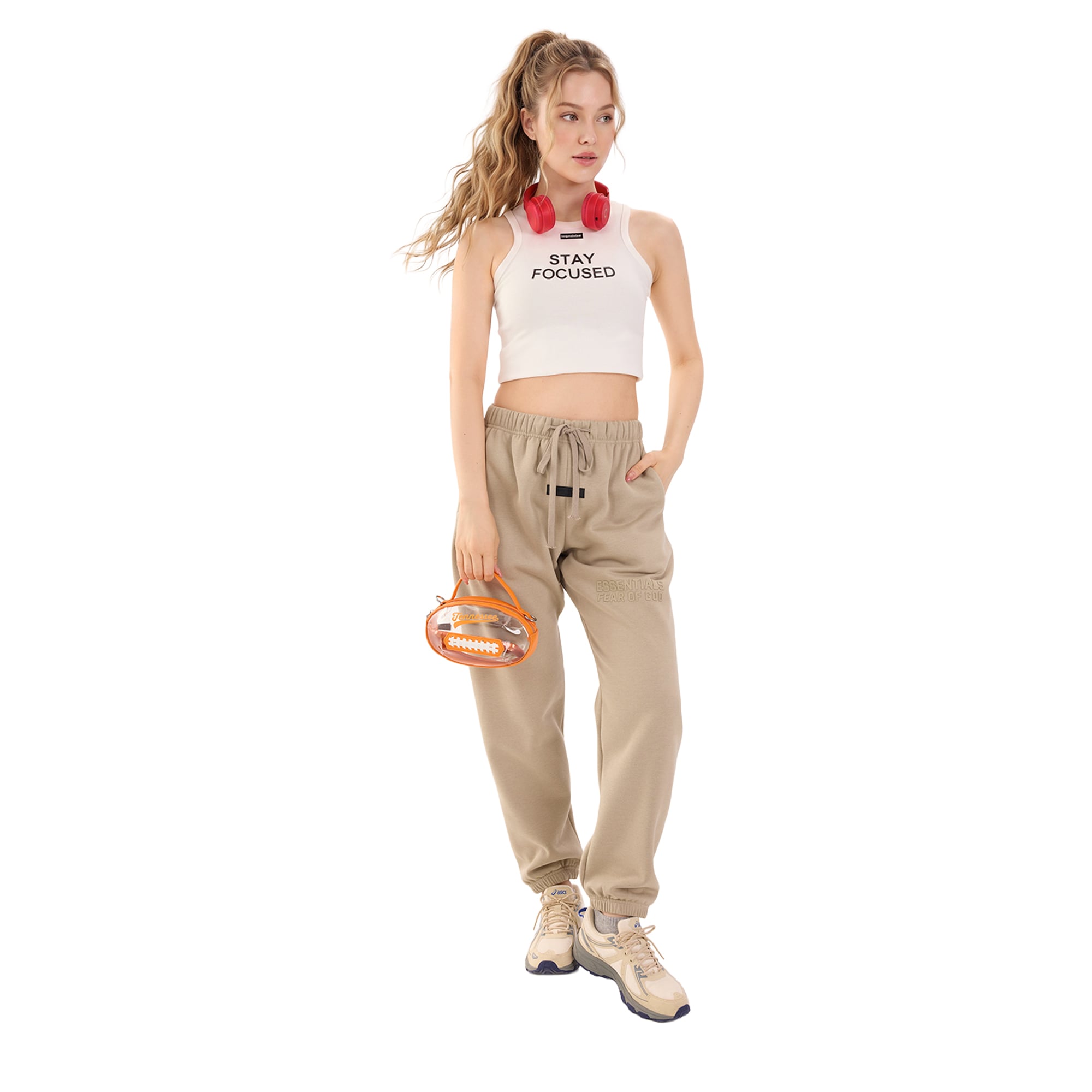Sac bandoulière transparent Montana West pour femmes, motif Tennessee Volunteers.