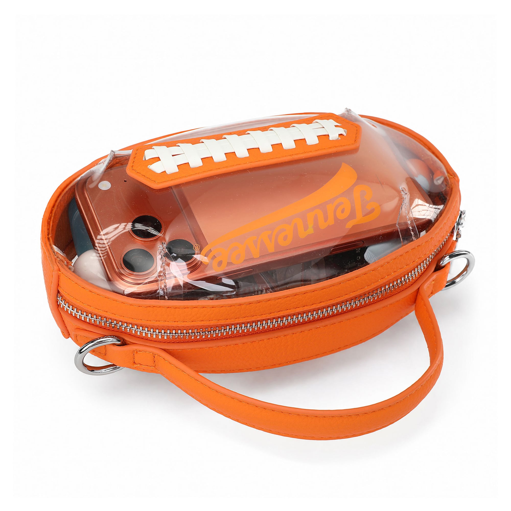 Sac bandoulière transparent Montana West pour femmes, motif Tennessee Volunteers.