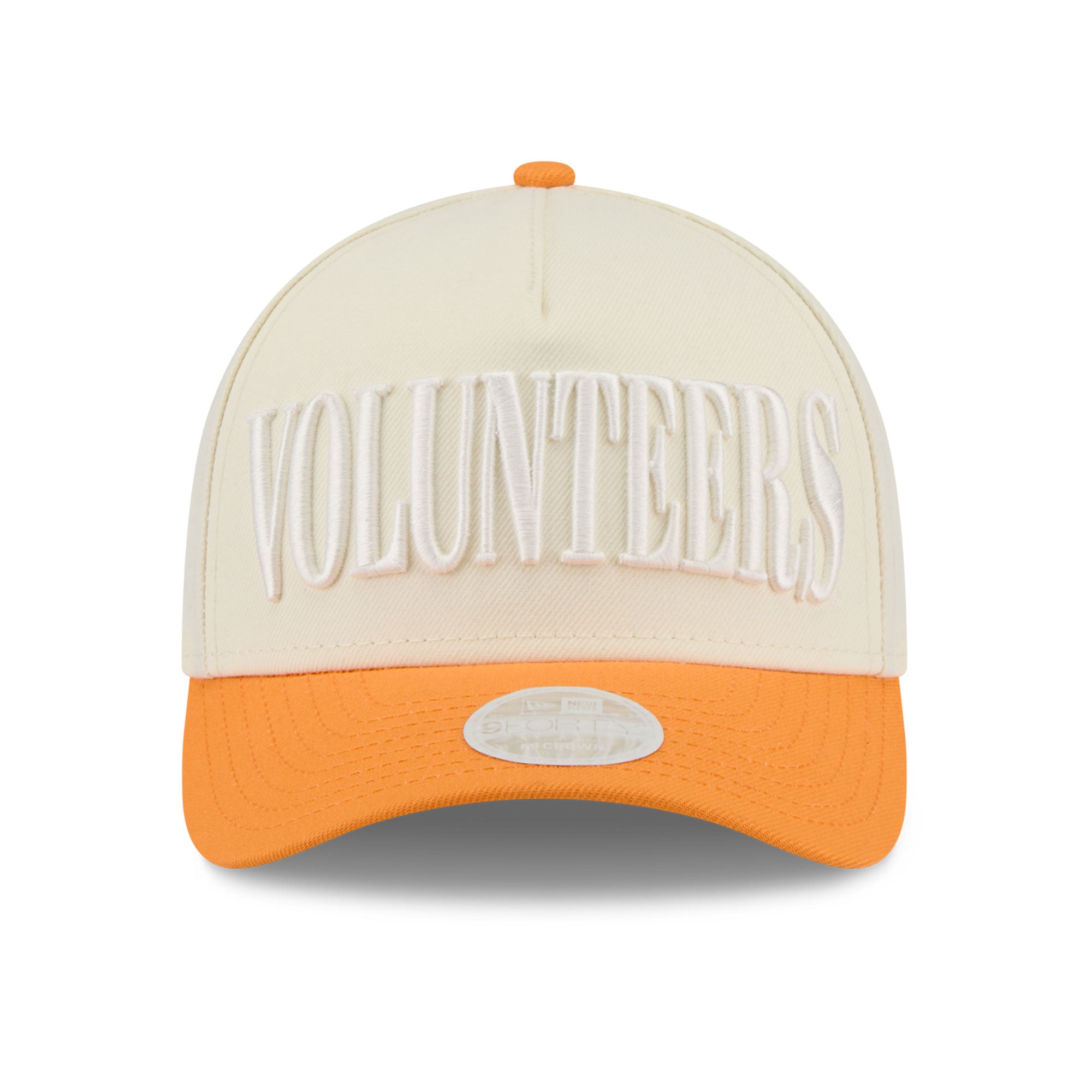 Casquette ajustable New Era 9FORTY A-Frame blanche et orange Tennessee Volunteers pour femme