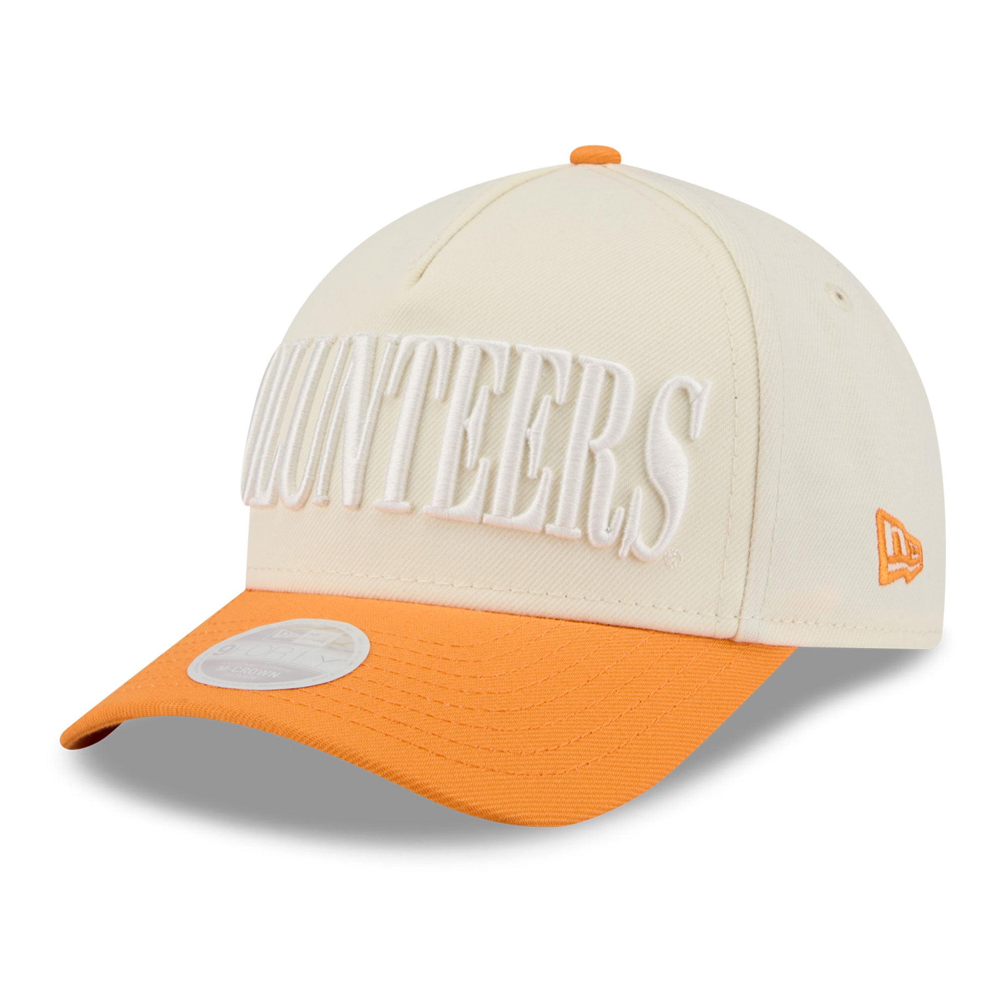 Casquette ajustable New Era 9FORTY A-Frame blanche et orange Tennessee Volunteers pour femme