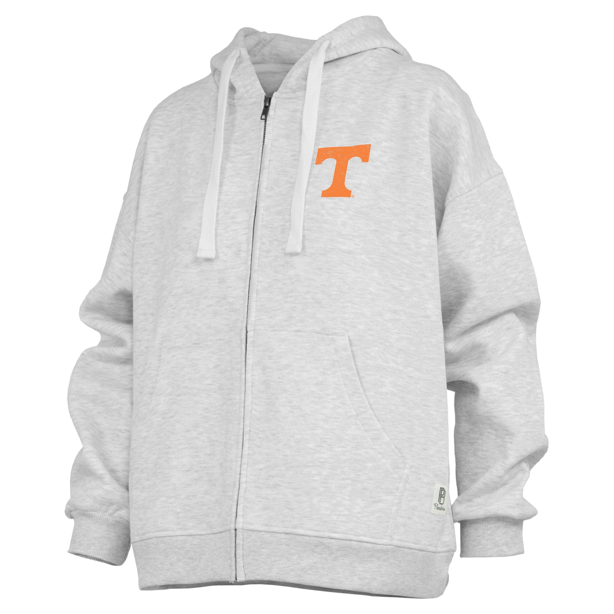 Sweat à capuche zippé Janise des Tennessee Volunteers, gris chiné, pour femmes (Pressbox).
