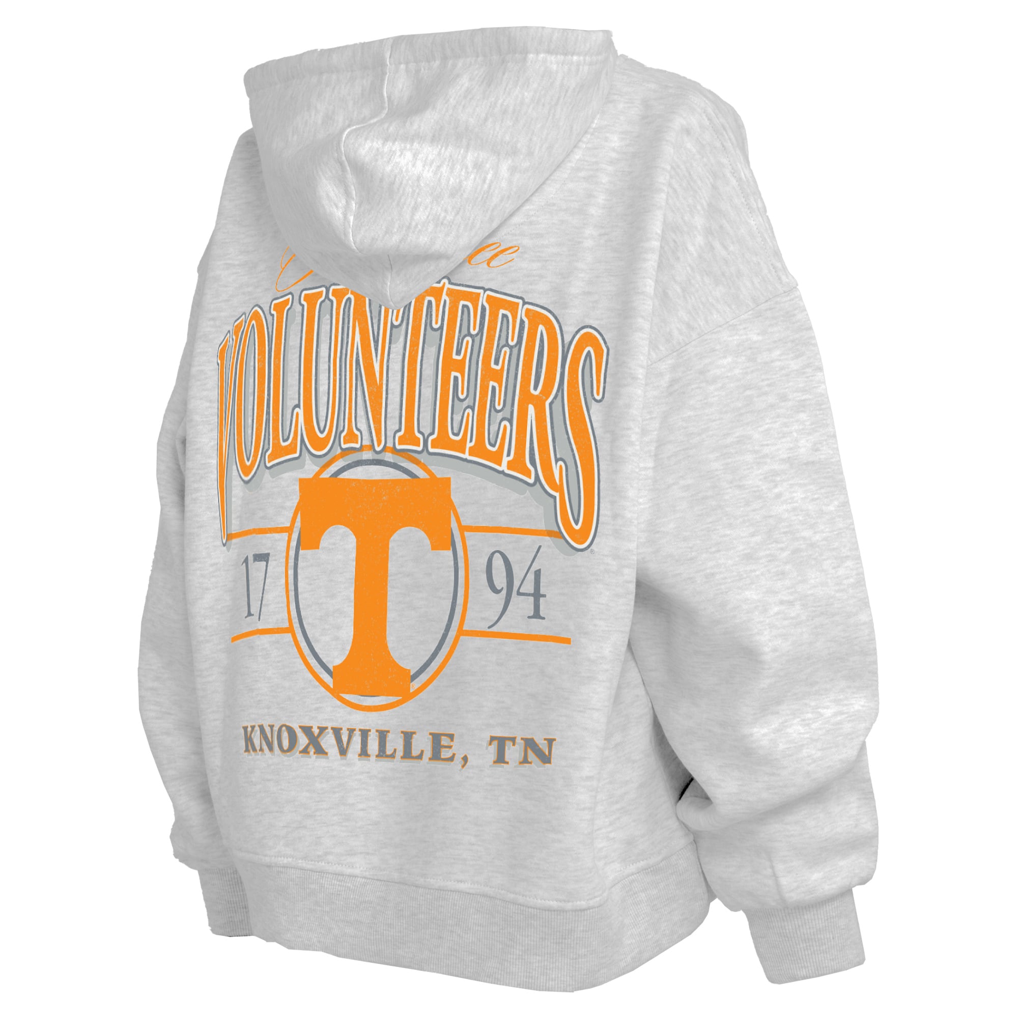Sweat à capuche zippé Janise des Tennessee Volunteers, gris chiné, pour femmes (Pressbox).