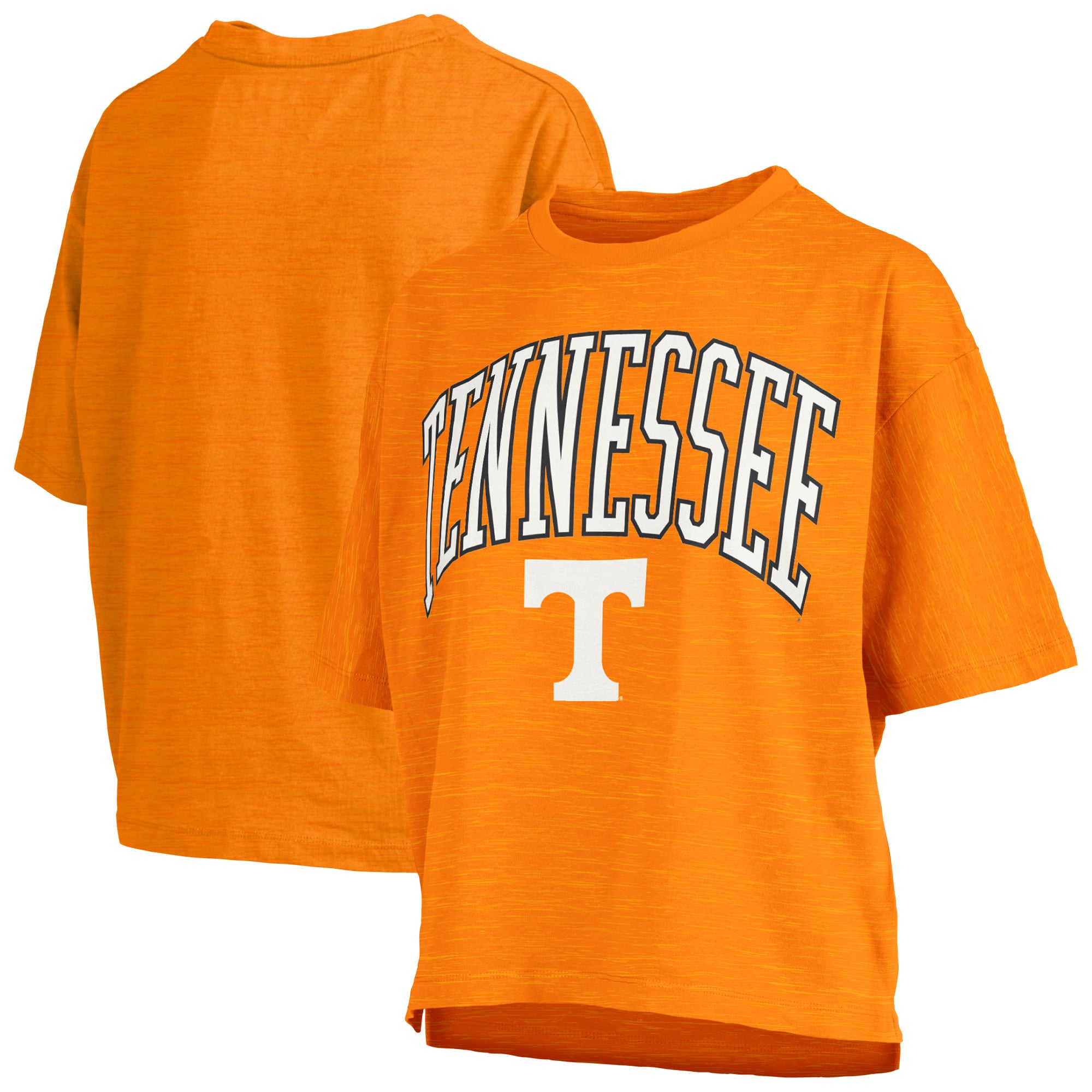 T-shirt oversize Pressbox Tennessee Orange Volunteers Nelson Arch Over Logo Slub pour femmes