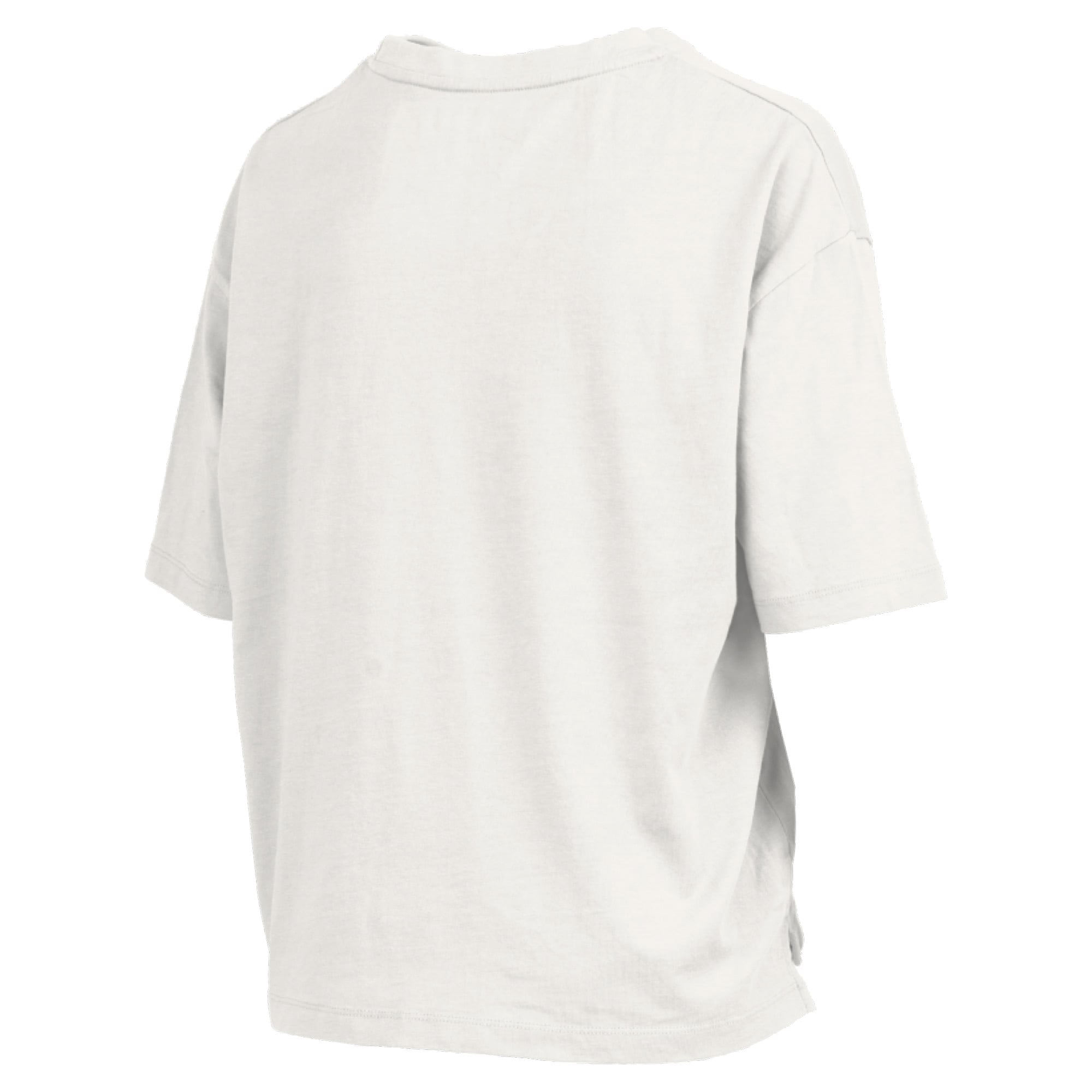 T-shirt oversize blanc Pressbox Tennessee Volunteers pour femmes, logo Nelson Arch Over, en flammèche