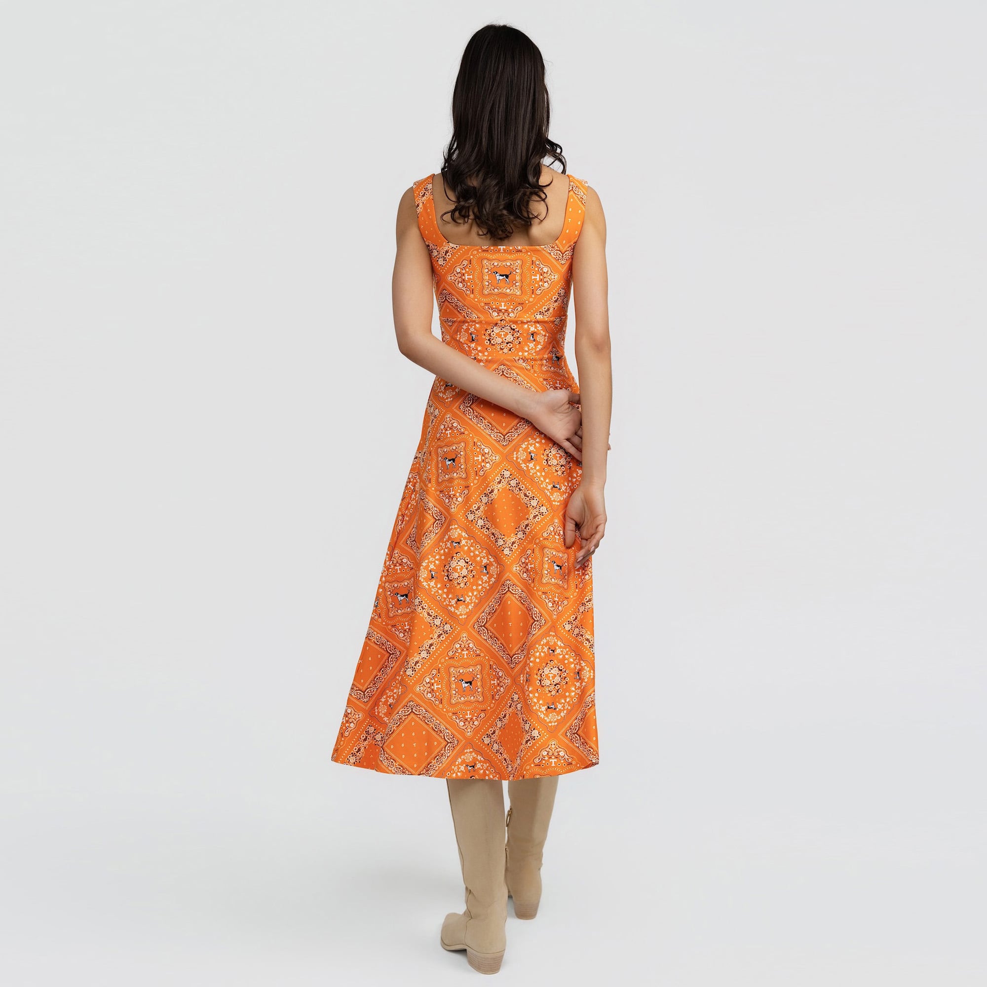 Women's Smith & Quinn Tennessee Orange Volunteers Deidra Bandana Print Maxi Dress