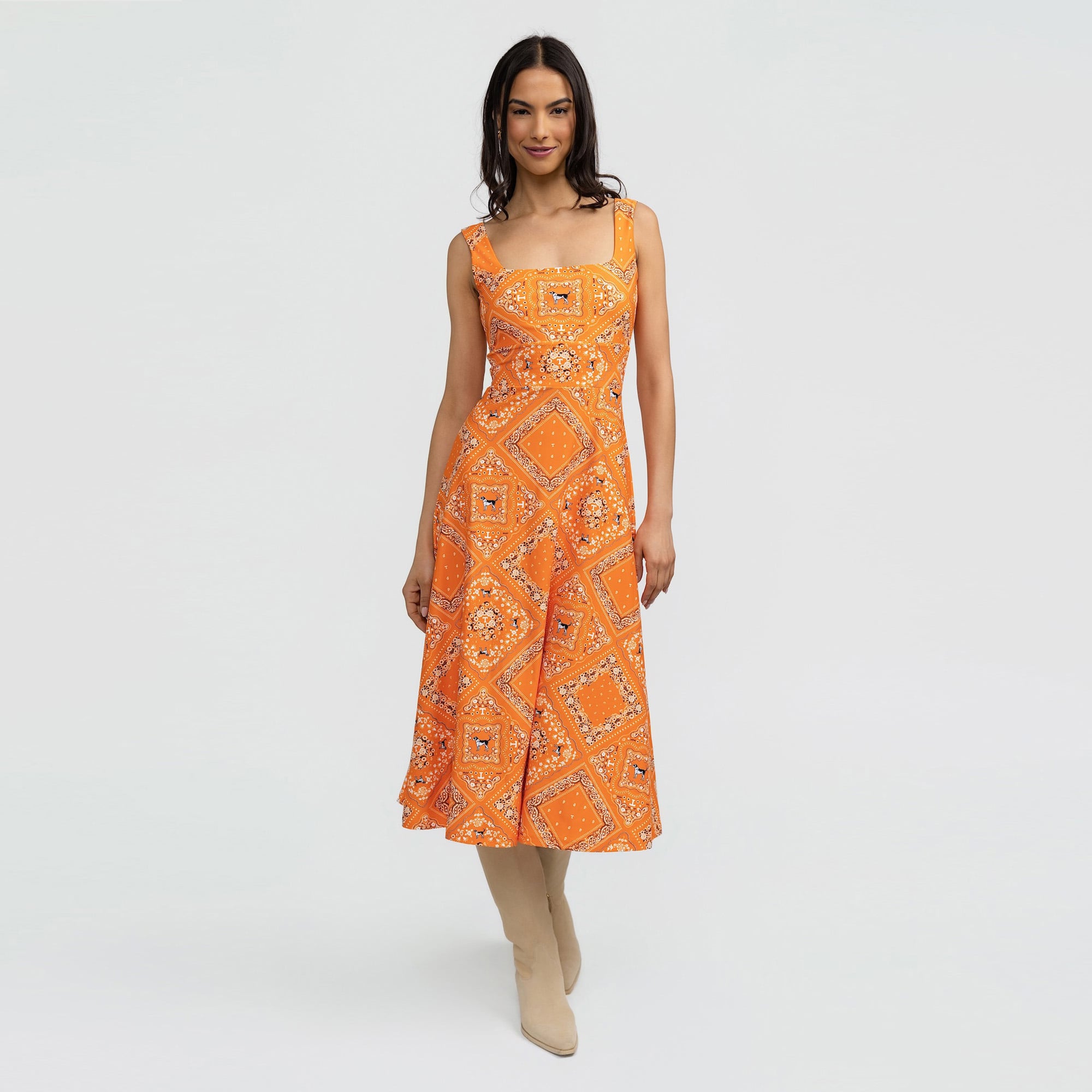 Women's Smith & Quinn Tennessee Orange Volunteers Deidra Bandana Print Maxi Dress