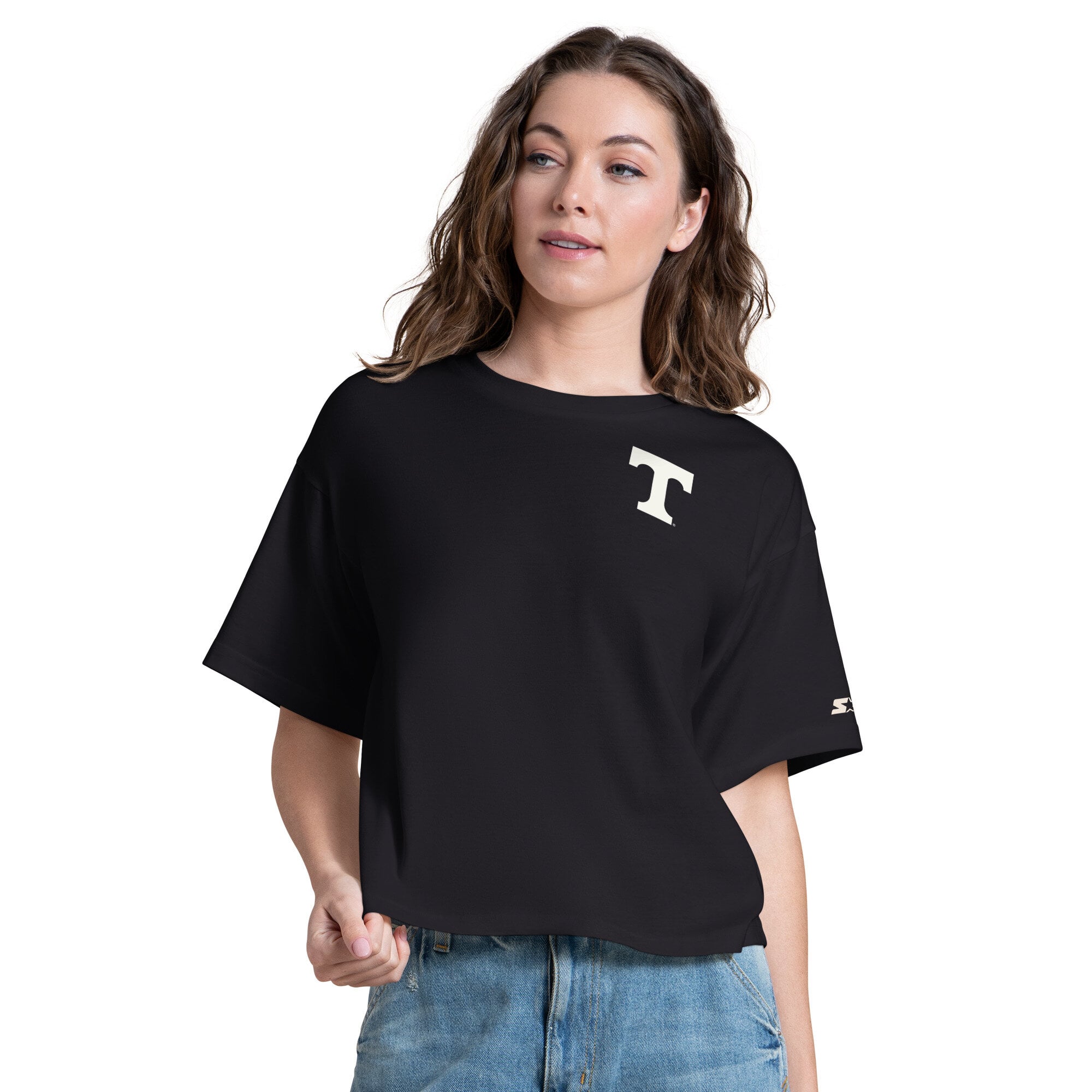 T-shirt court Starter noir pour femmes Tennessee Volunteers Advantage