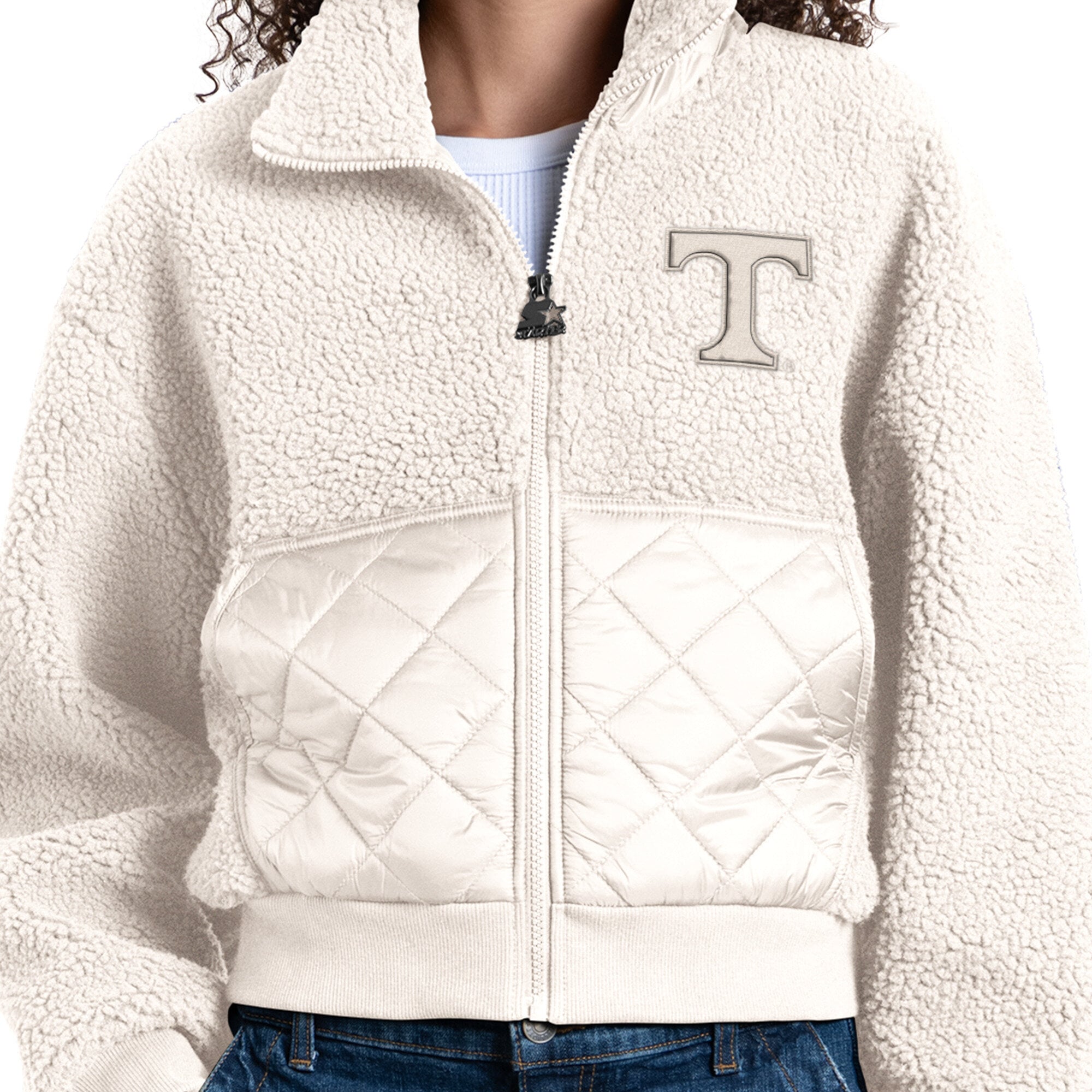 Veste zippée intégrale Starter White Tennessee Volunteers Journeyman Sherpa pour femme