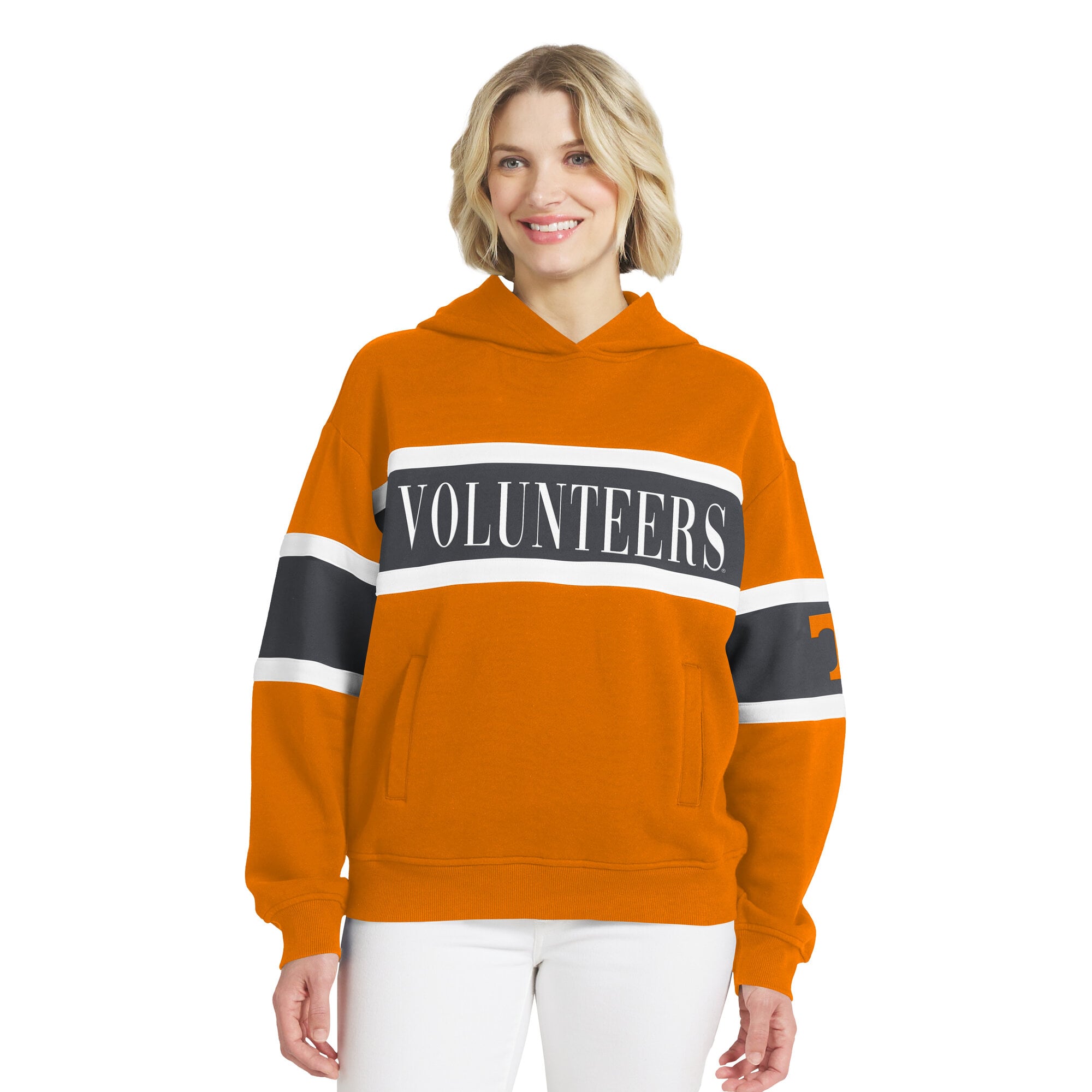 Sweat à capuche colorblock orange Tennessee Volunteers de la marque WEAR by Erin Andrews pour femmes