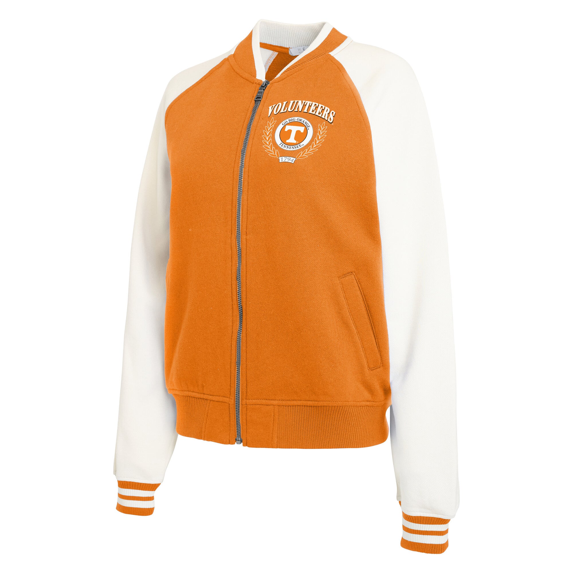 Veste raglan zippée intégrale WEAR by Erin Andrews Tennessee Orange Volunteers pour femmes