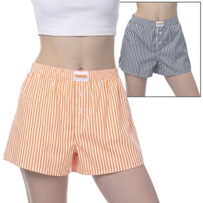  Tennessee Volunteers ZooZatz Women's Two-Pack Boxer Shorts Set - Orange/White