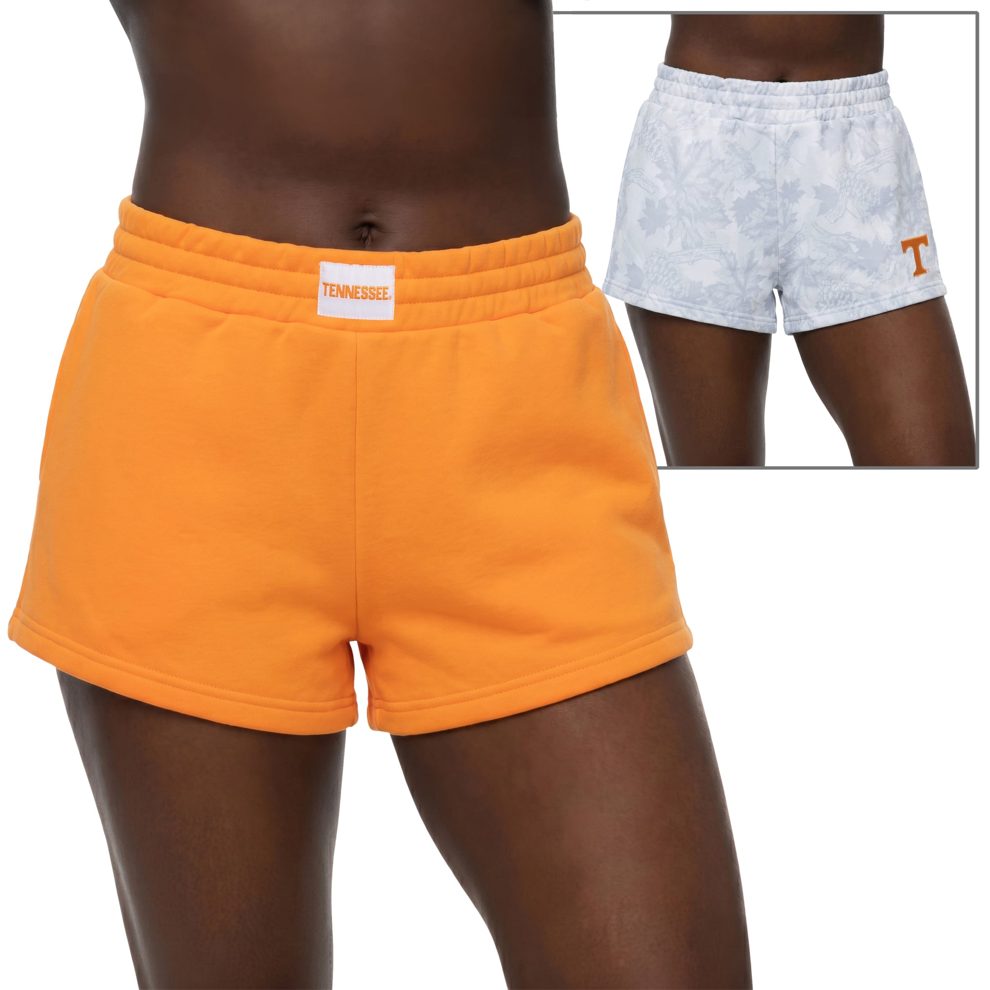 Women's ZooZatz  Tennessee Orange/Gray Volunteers Two-Pack Knockout Shorts Set