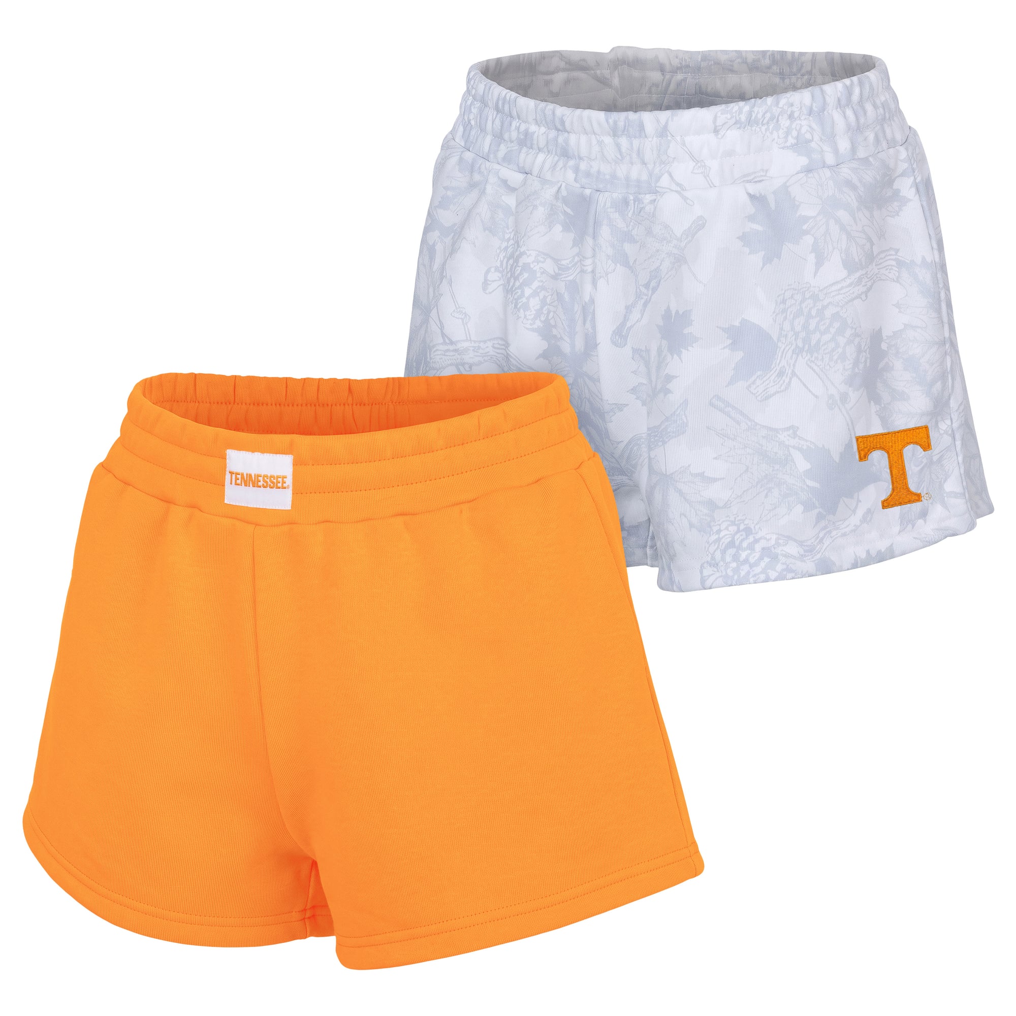Women's ZooZatz  Tennessee Orange/Gray Volunteers Two-Pack Knockout Shorts Set